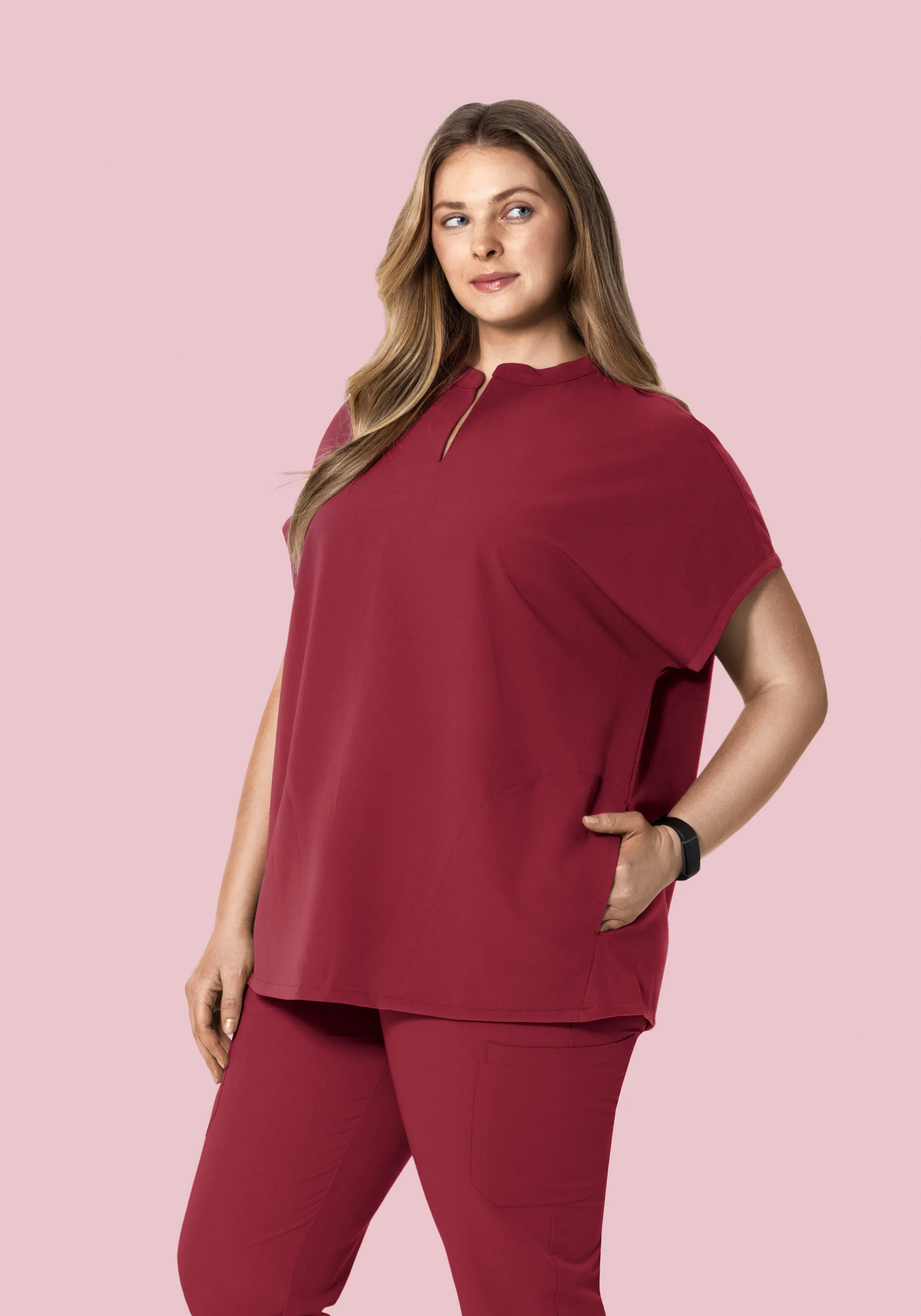 Mandarin Dolman Top Garnet - Image 5