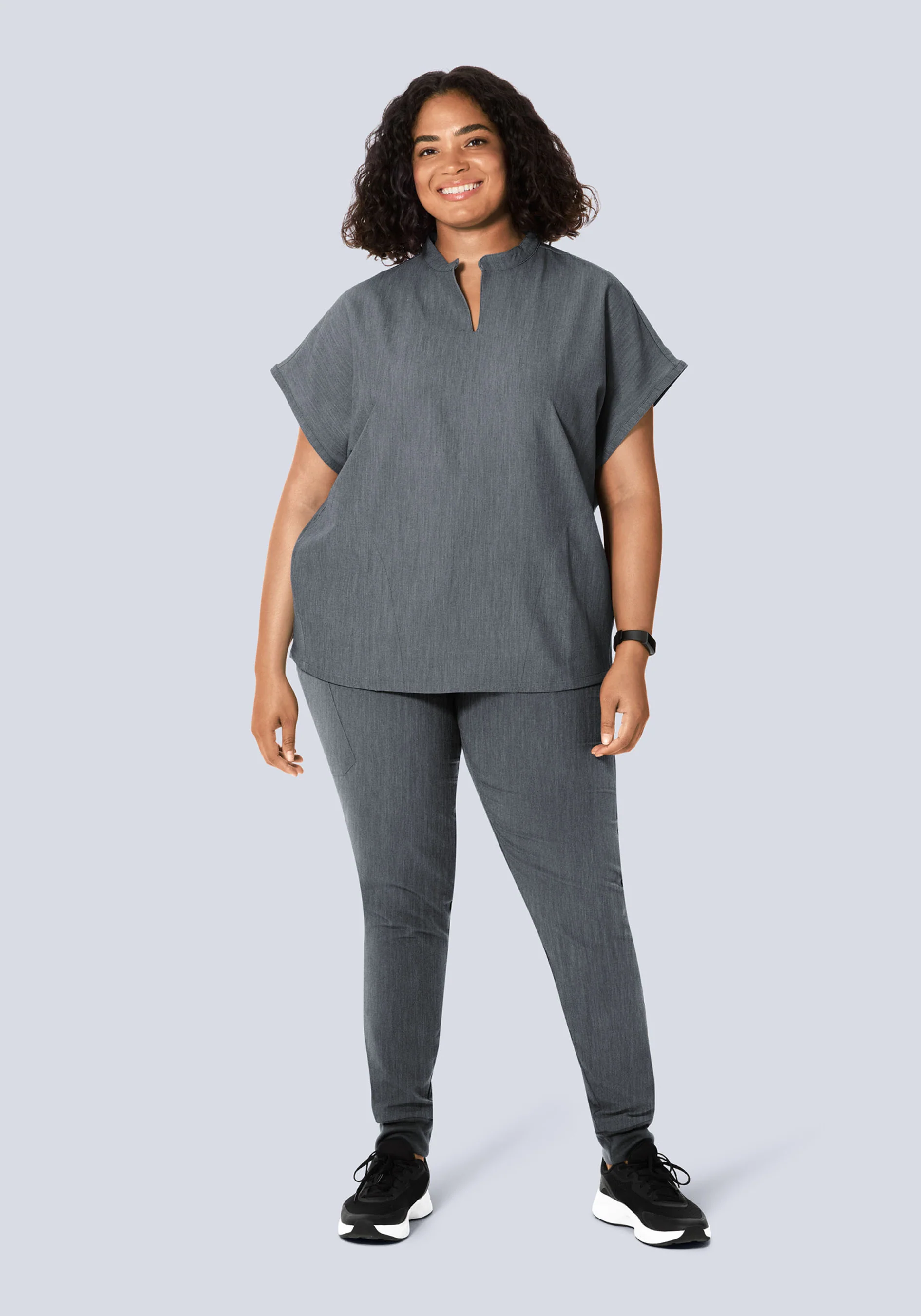Mandarin Dolman Top Gray - Image 4