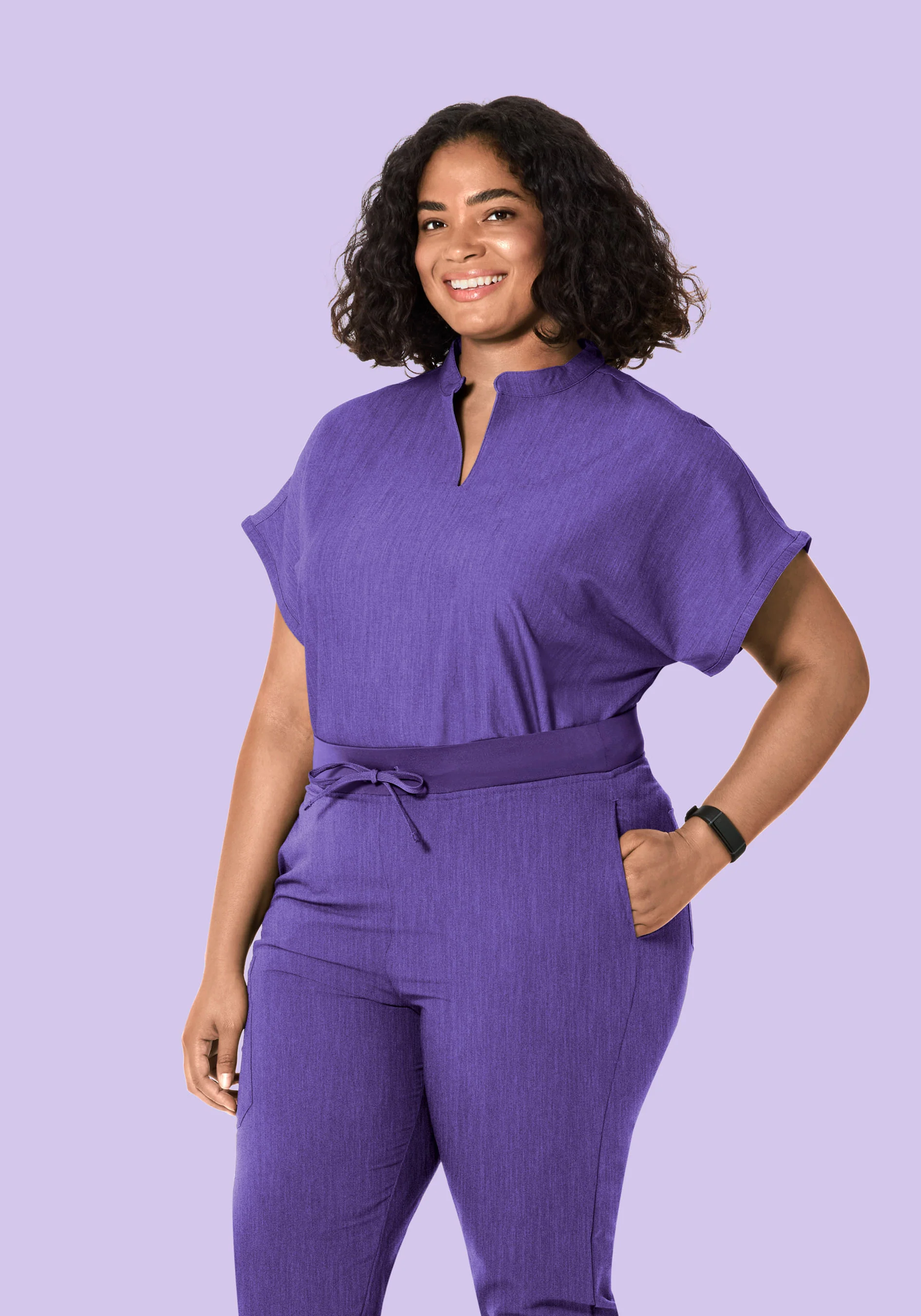 Mandarin Dolman Top Heather Grape - Image 7