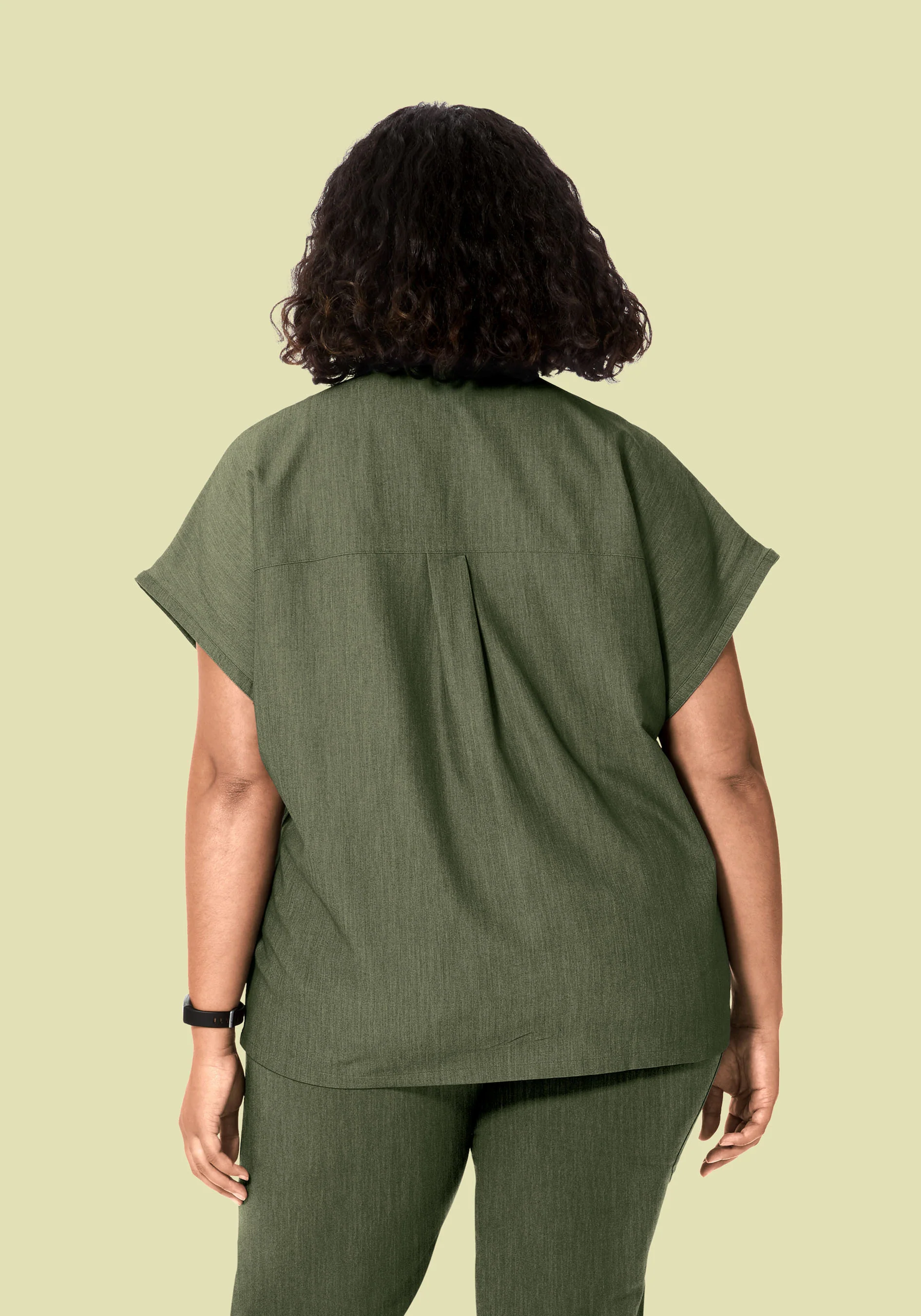 Mandarin Dolman Top Heather Olive - Image 7