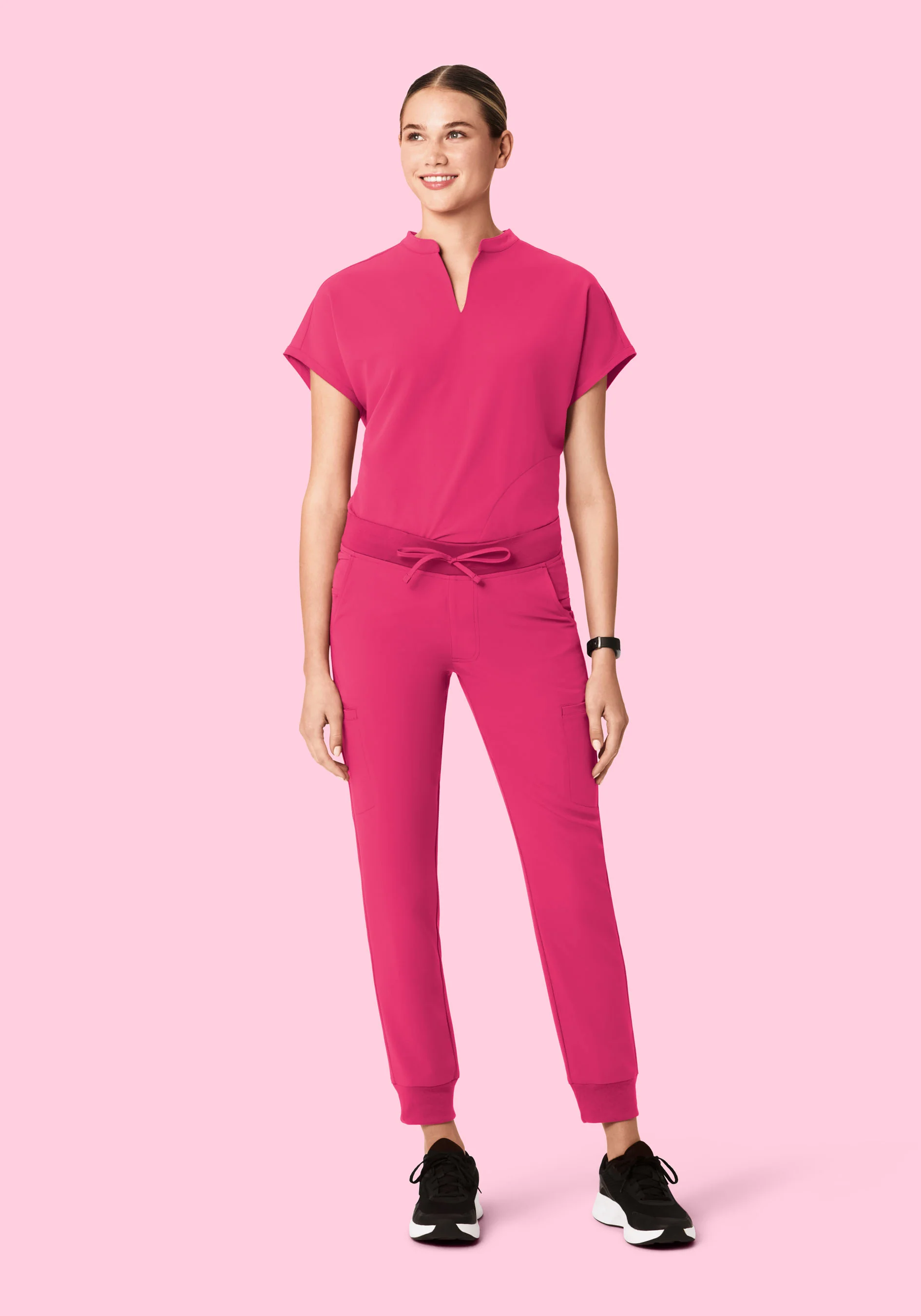 Mandarin Dolman Top Hot Pink - Image 3