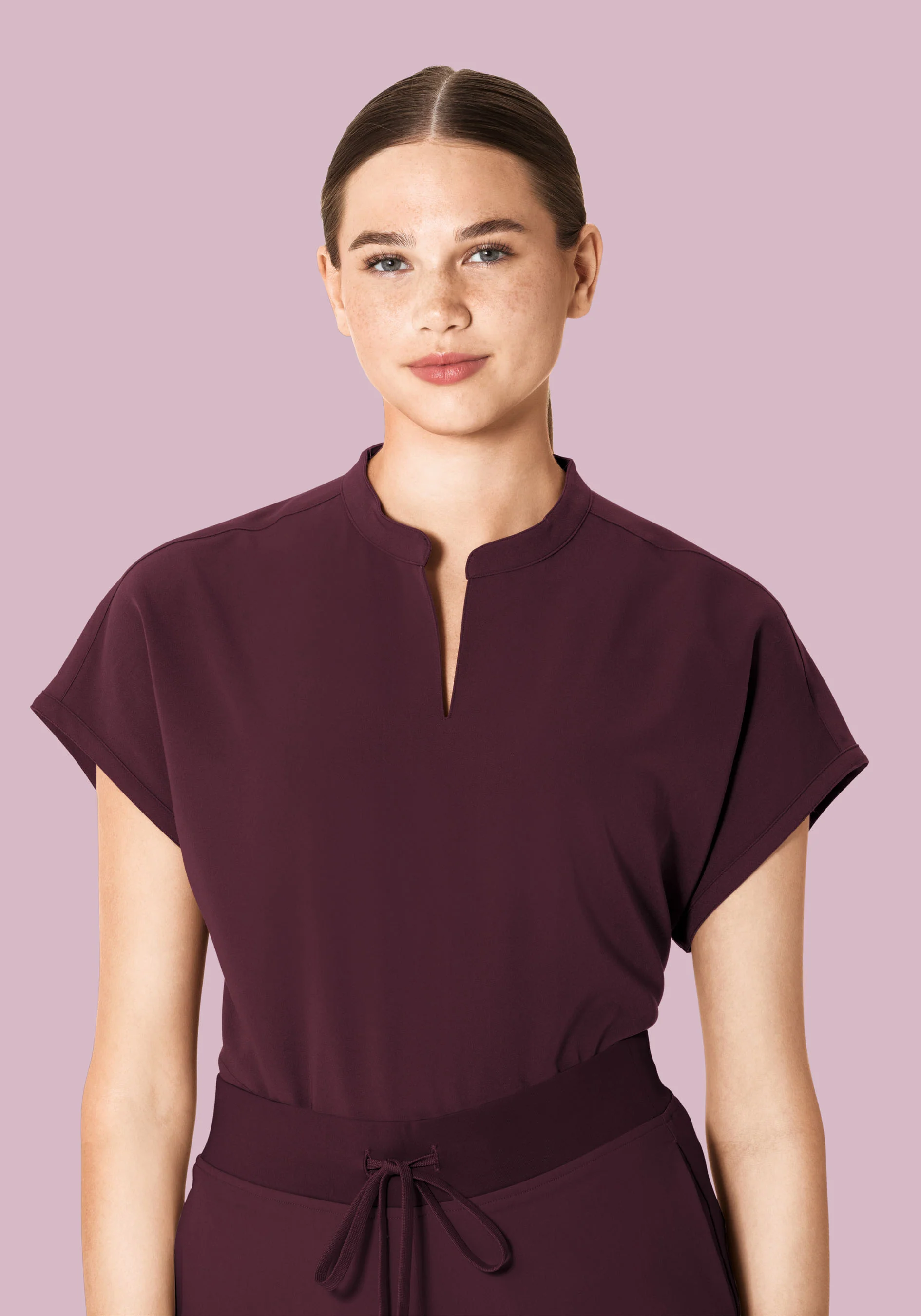 Mandarin Dolman Top Merlot - Image 2