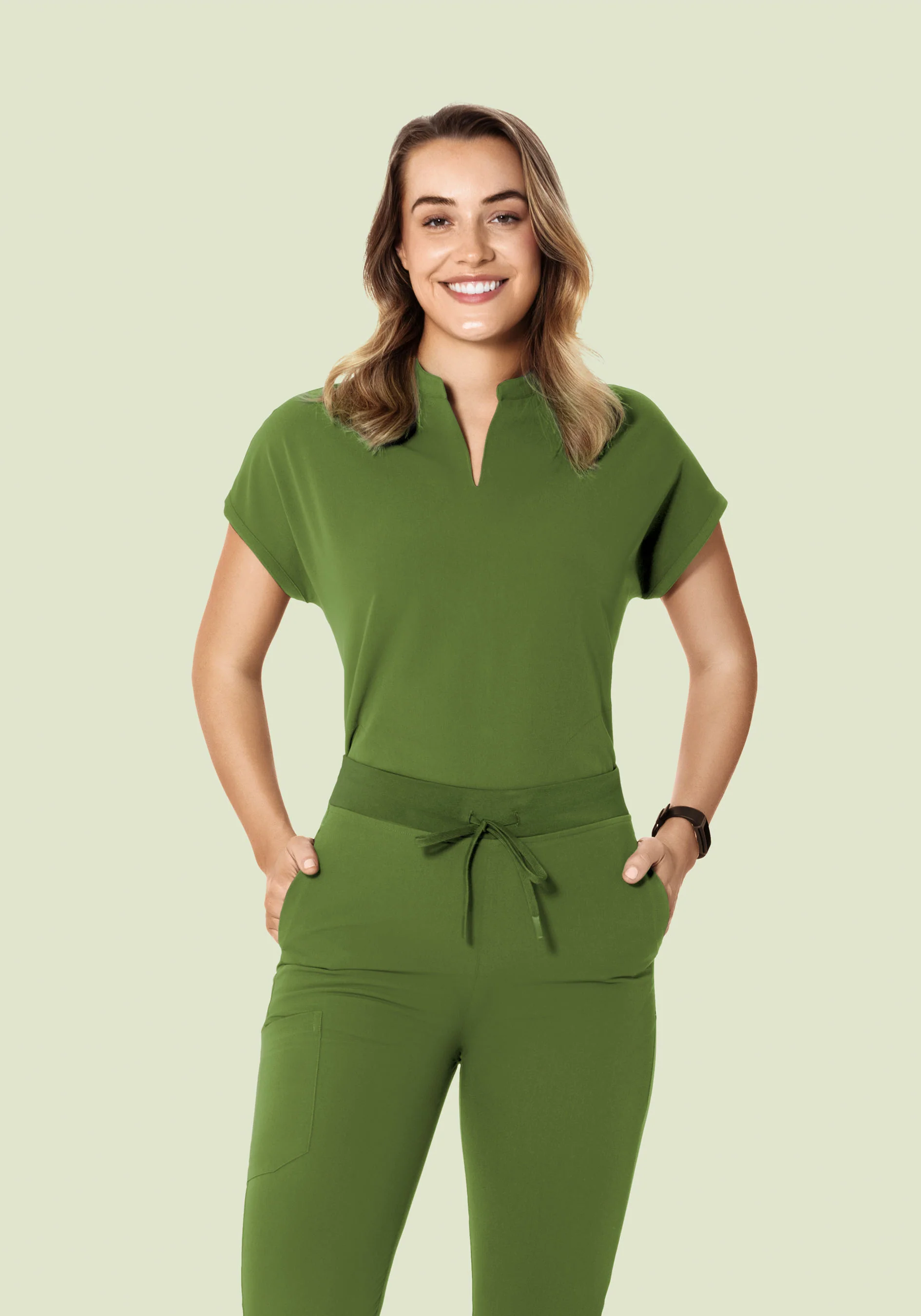 Mandarin Dolman Top Moss - Image 2
