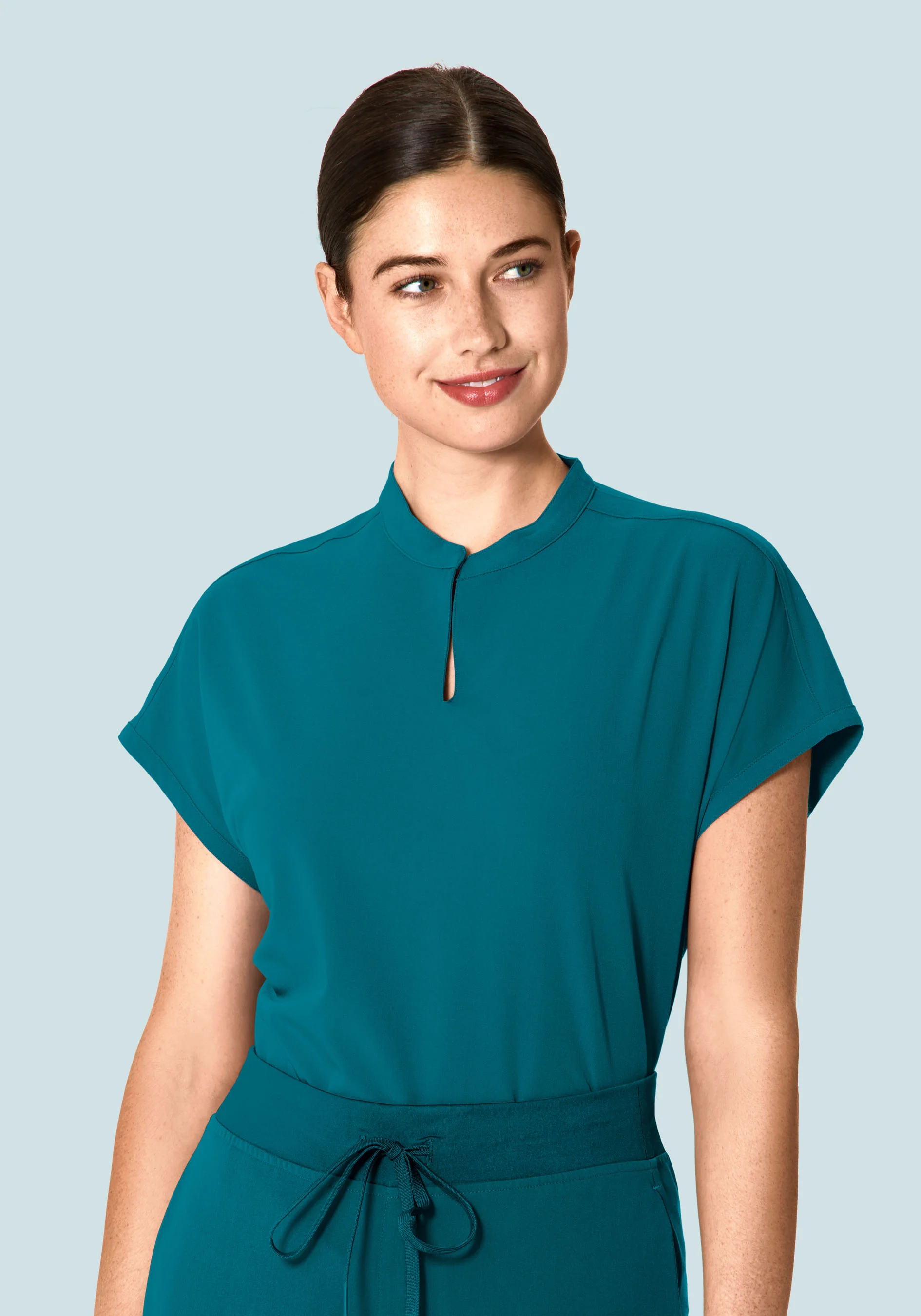 Mandarin Dolman Top Peacock - Image 2