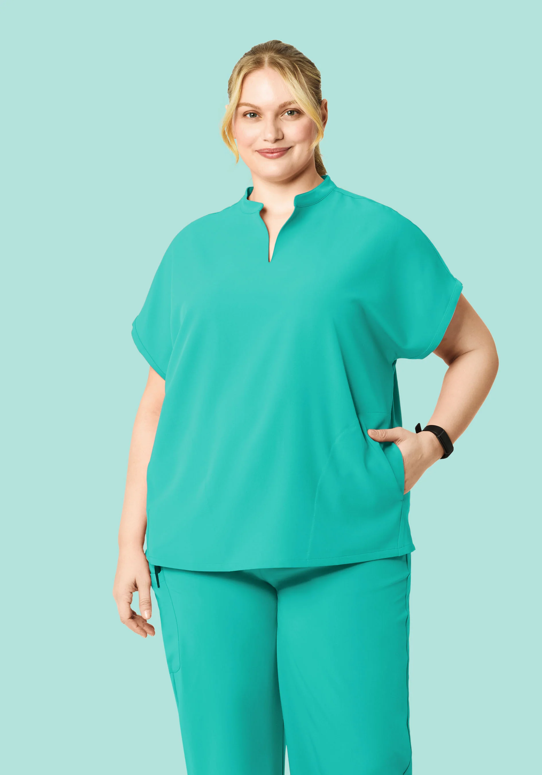 Mandarin Dolman Top Surgical Green - Image 5