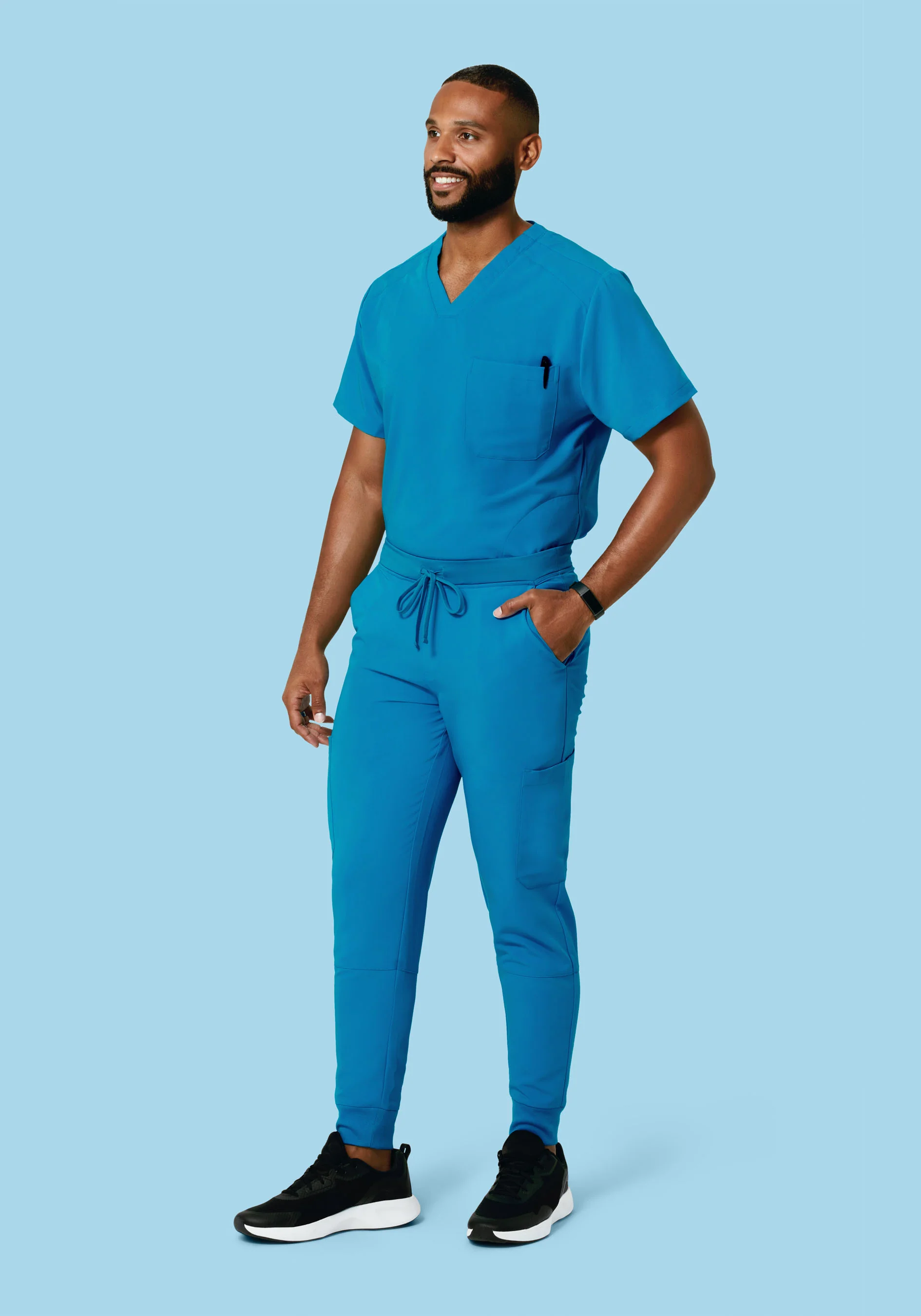 7 Pocket Joggers Electric Blue - Image 6