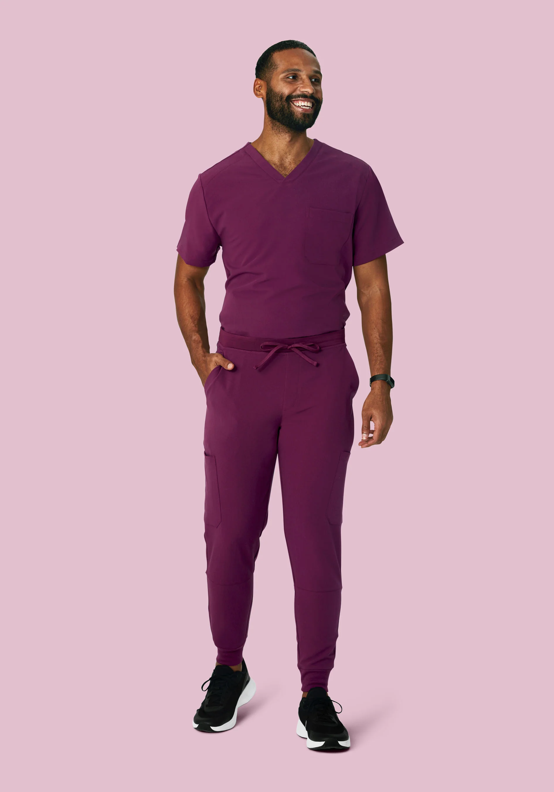 7 Pocket Joggers Plum - Image 2