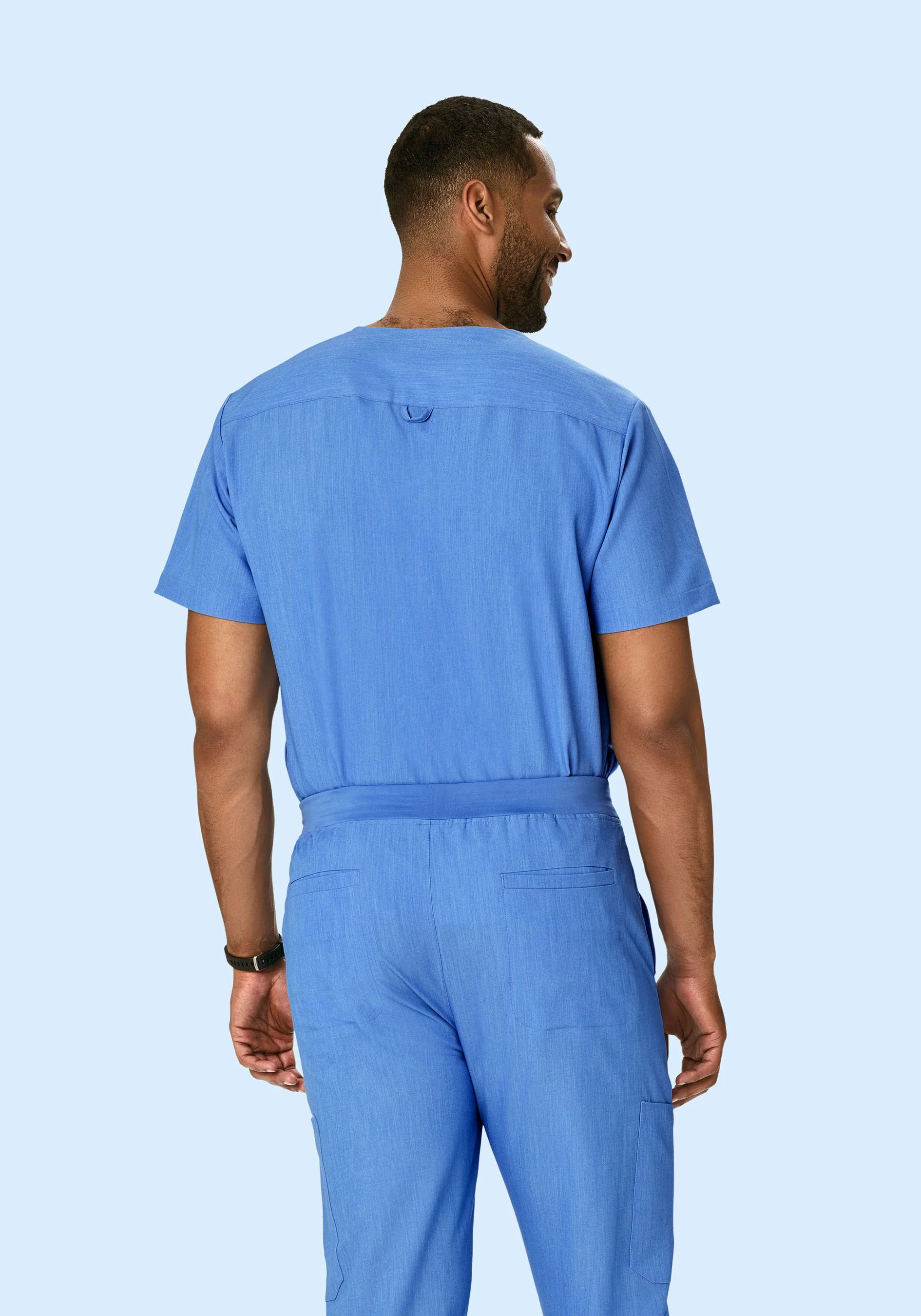 Three Pocket Top Heather Blue - Image 3