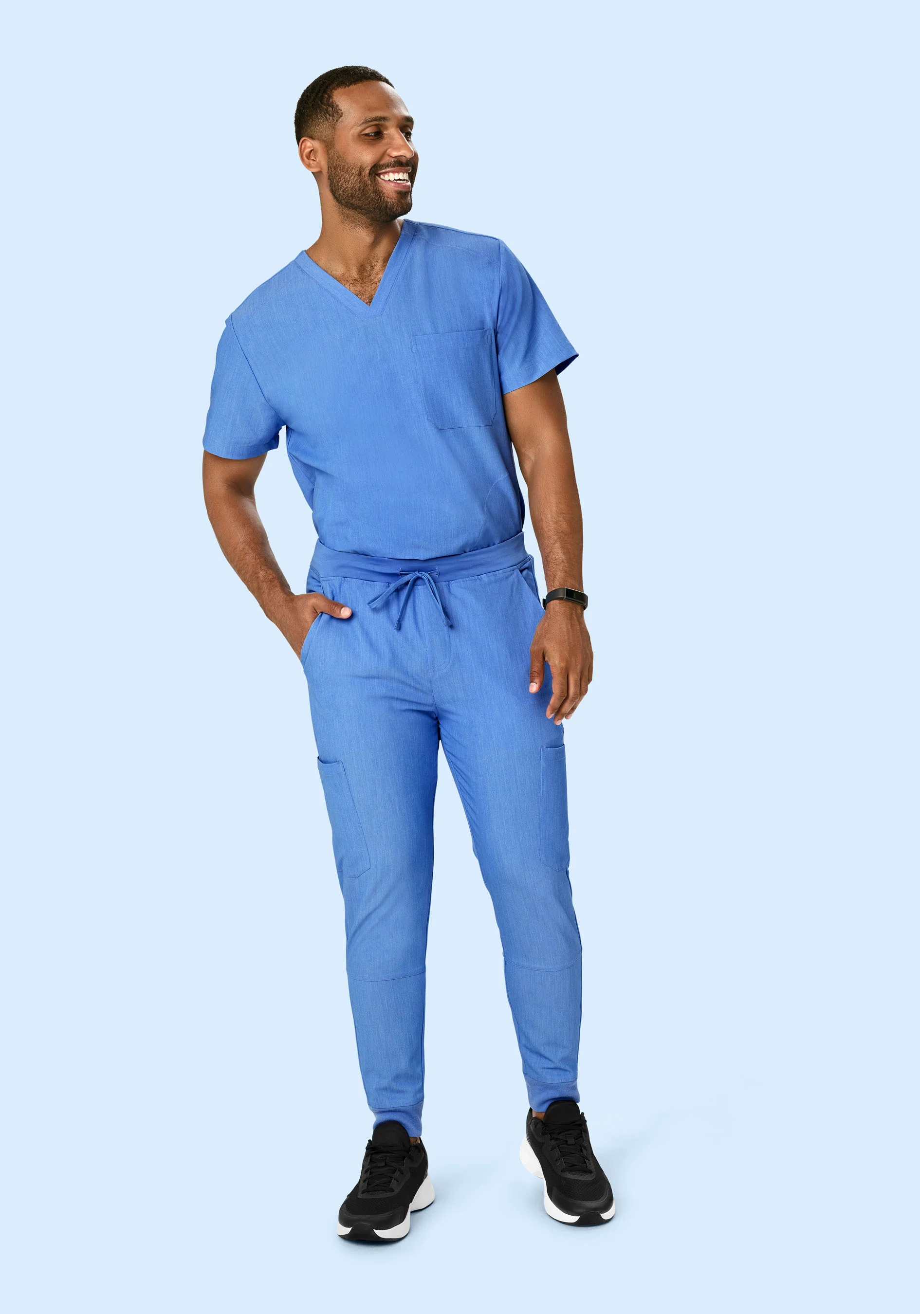 Three Pocket Top Heather Blue - Image 4