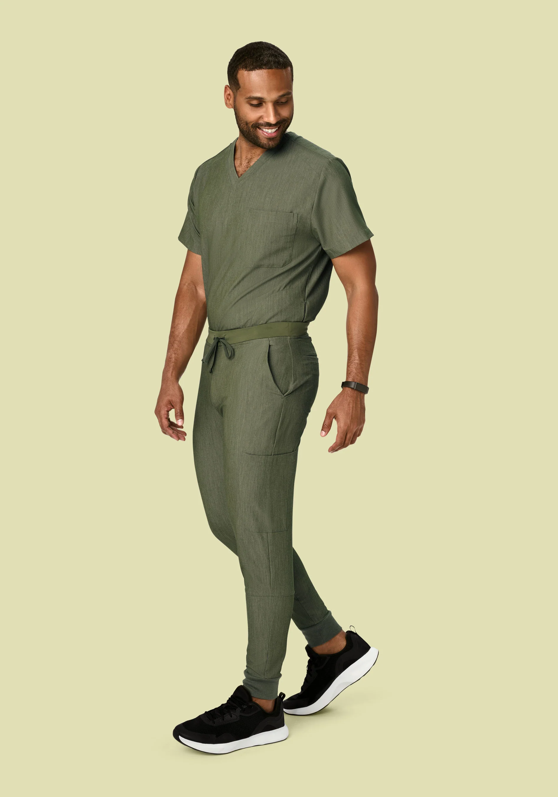 Three Pocket Top Heather Olive - Image 3