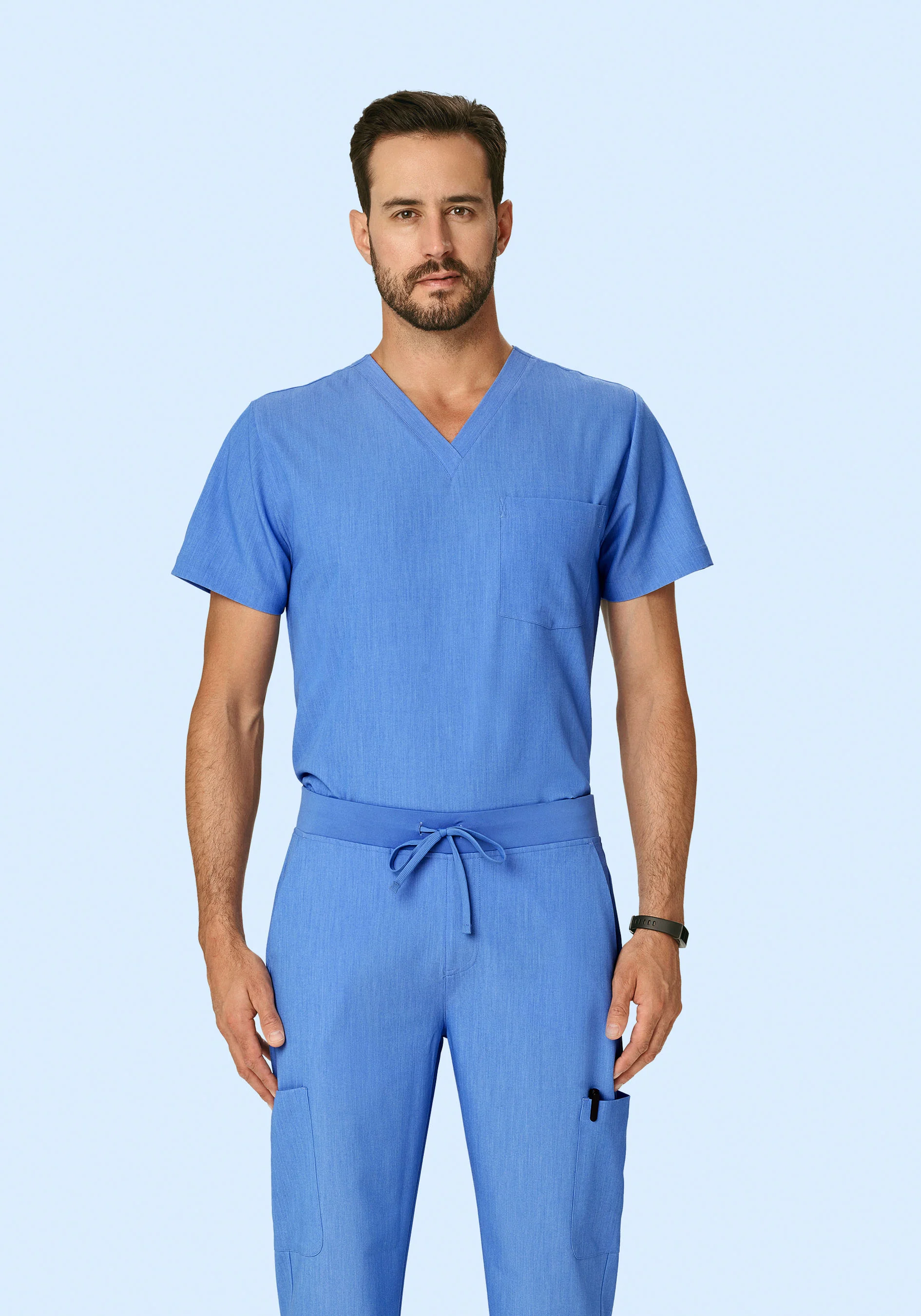 Two Pocket Top Heather Blue - Image 2