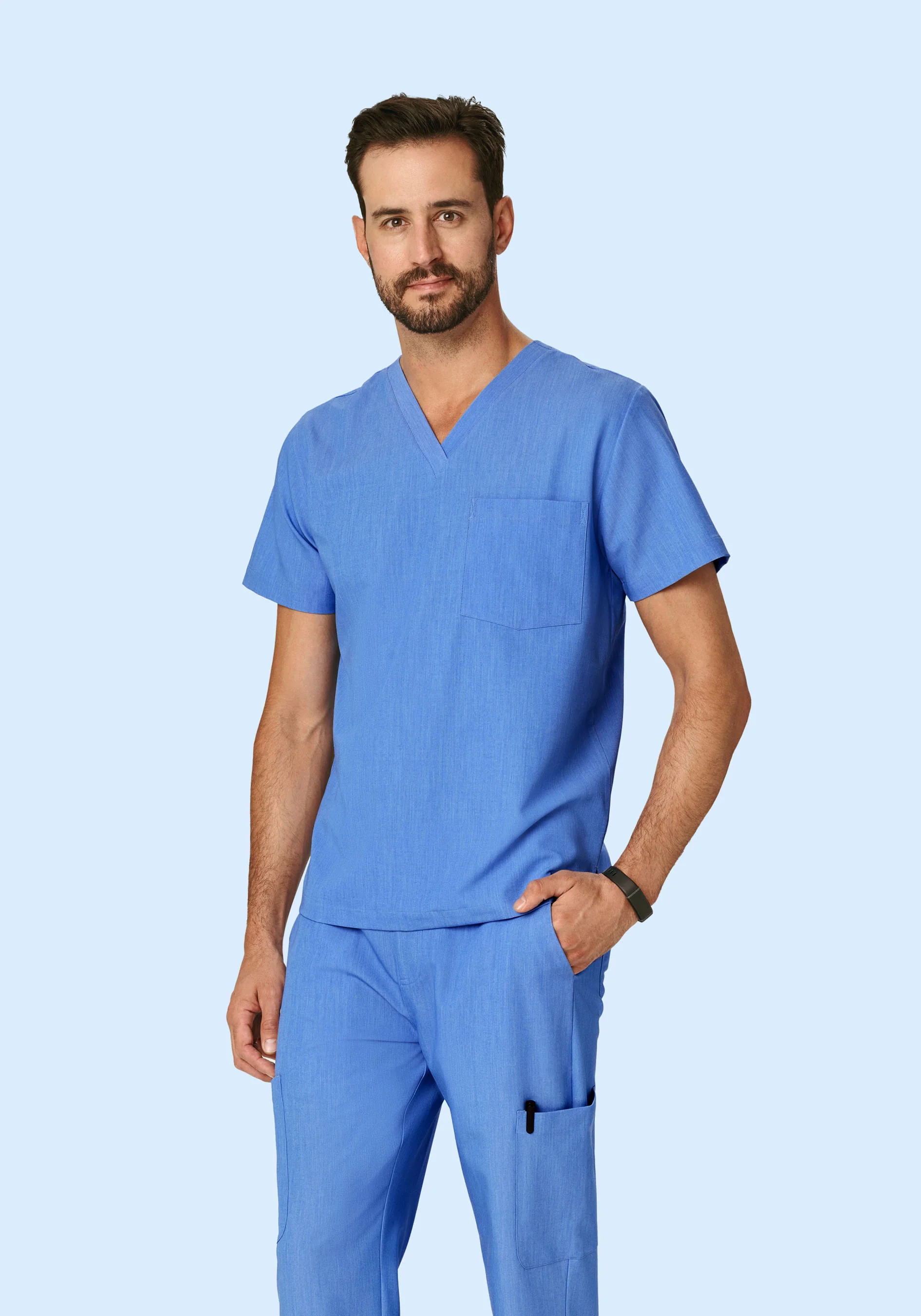 Two Pocket Top Heather Blue - Image 4