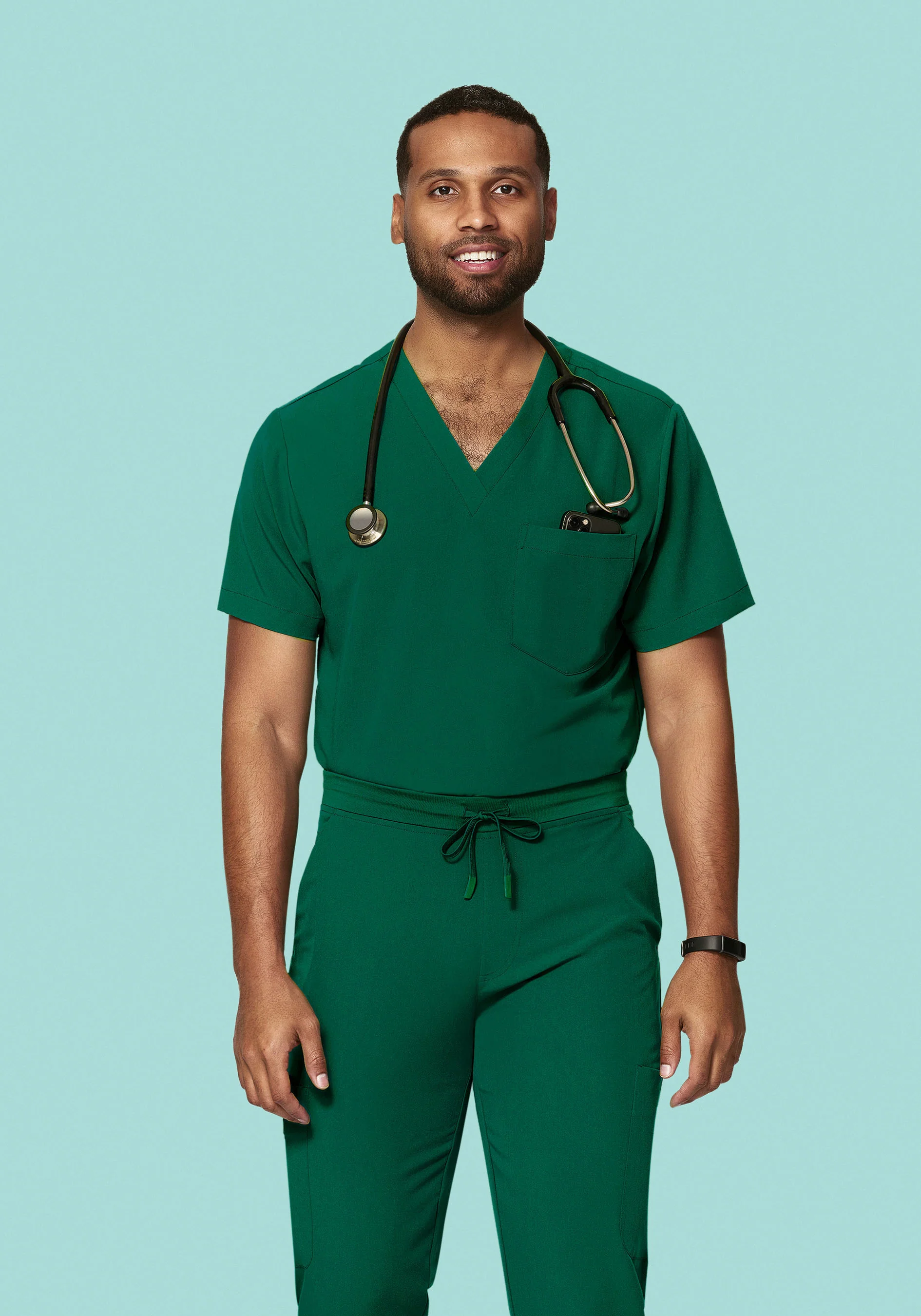 Two Pocket Top Hunter Green - Image 2