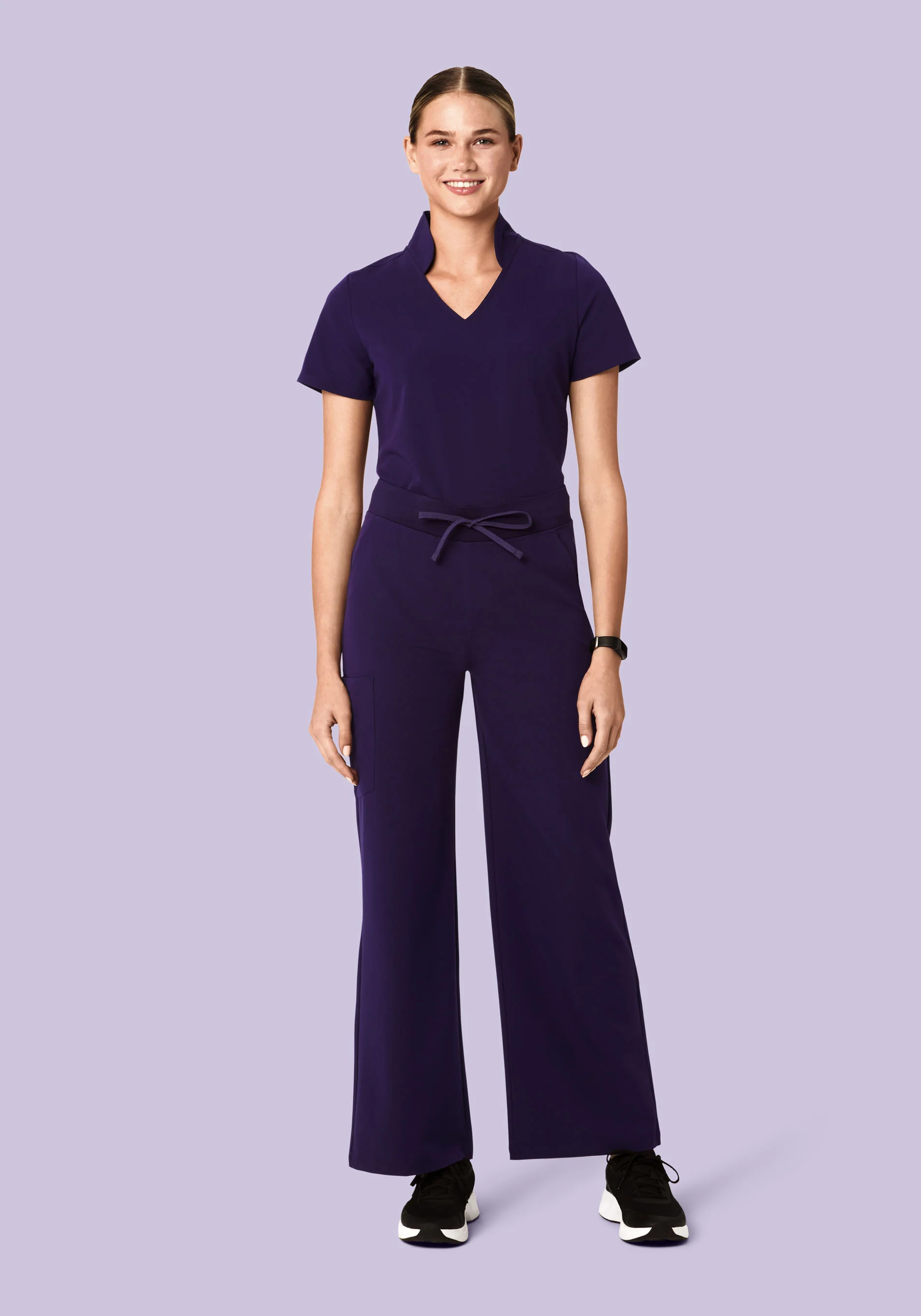 Multi Wear Collar Top Eggplant - Image 3