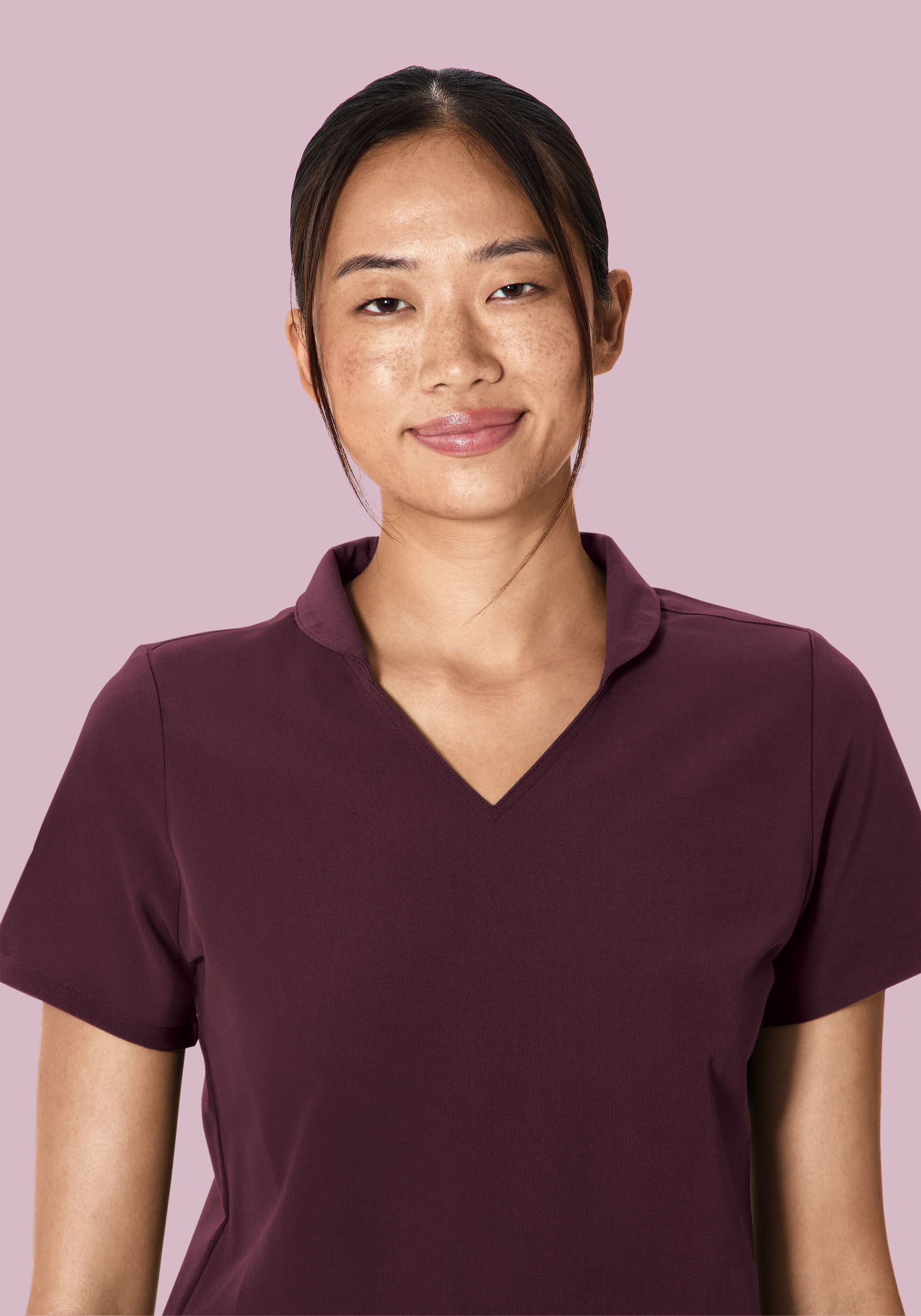 Multi Wear Collar Top Merlot - Image 4