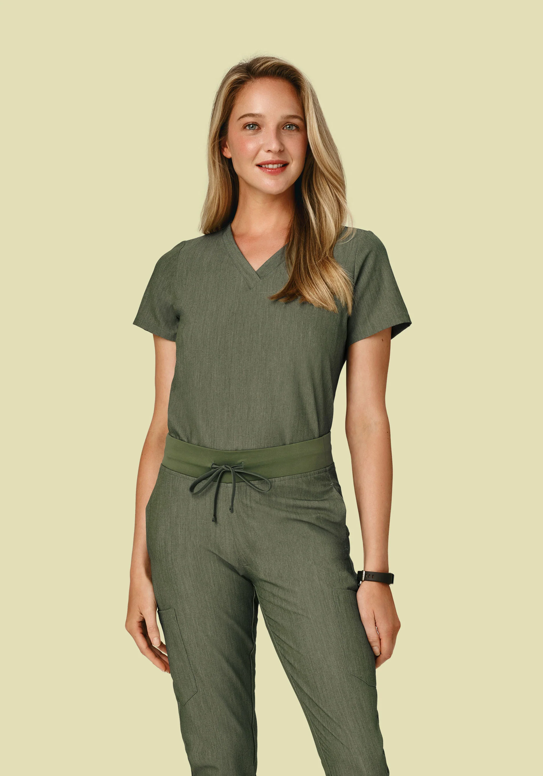 One Pocket Top Heather Olive - Image 2