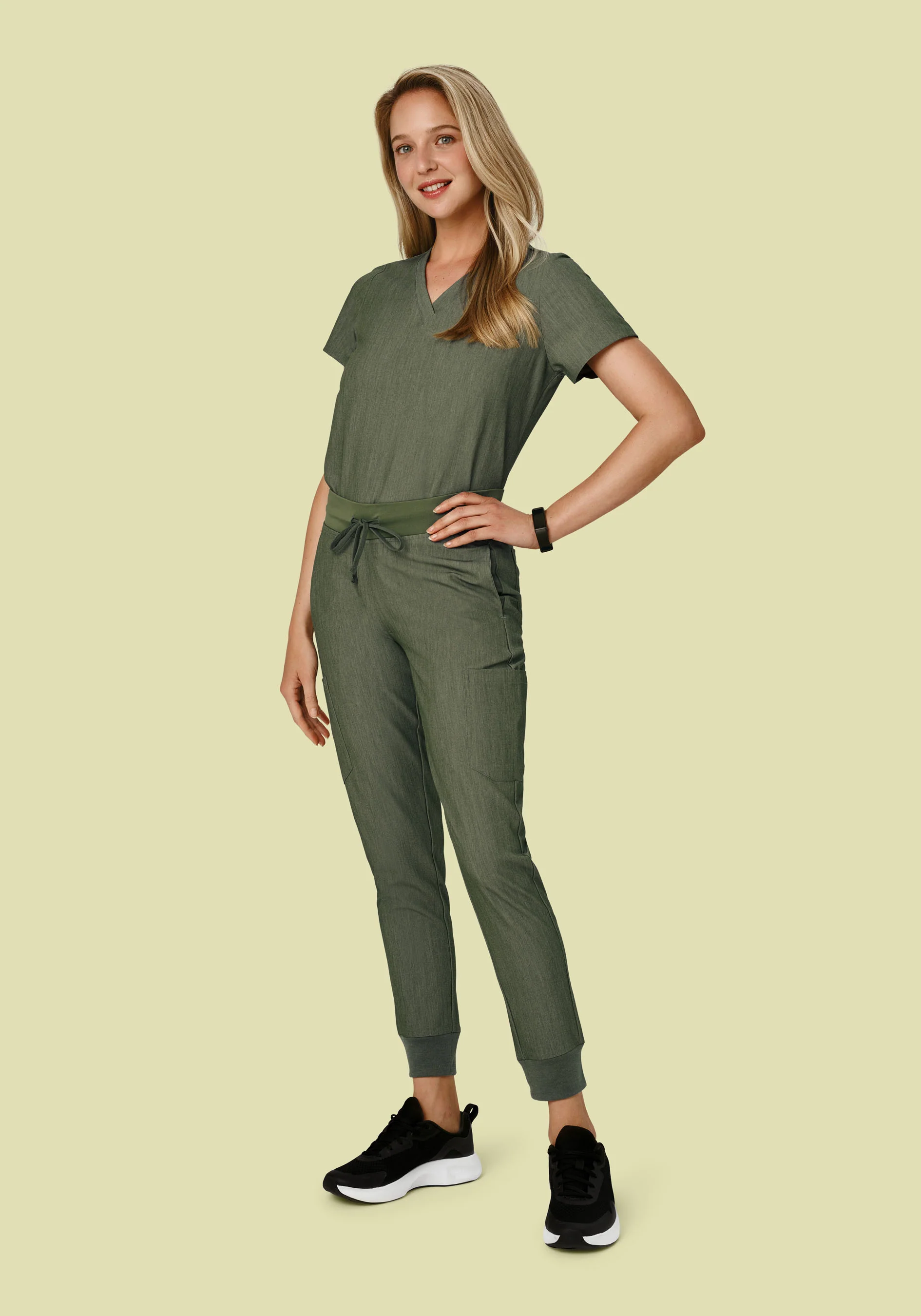 One Pocket Top Heather Olive - Image 3