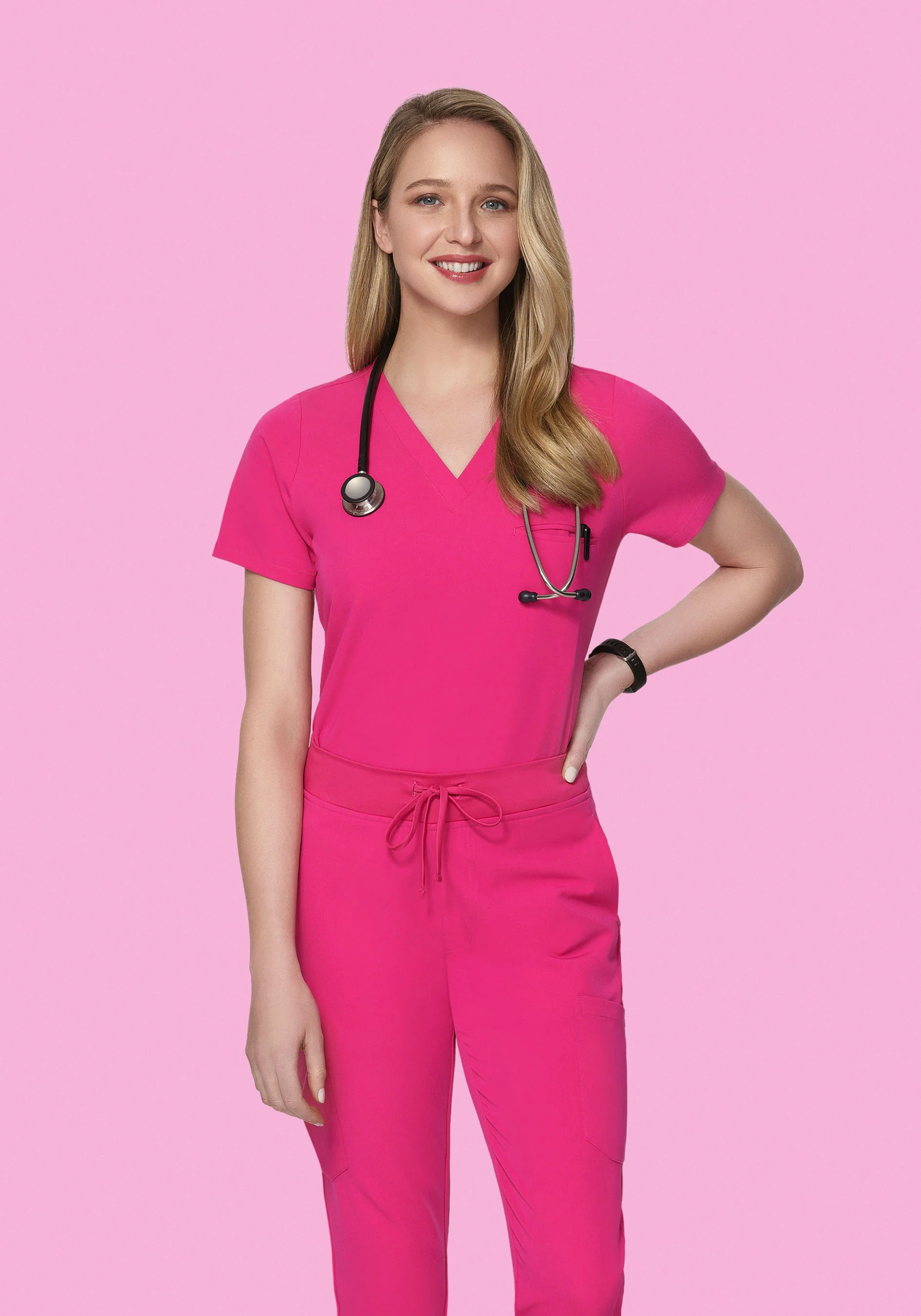 One Pocket Top Shocking Pink