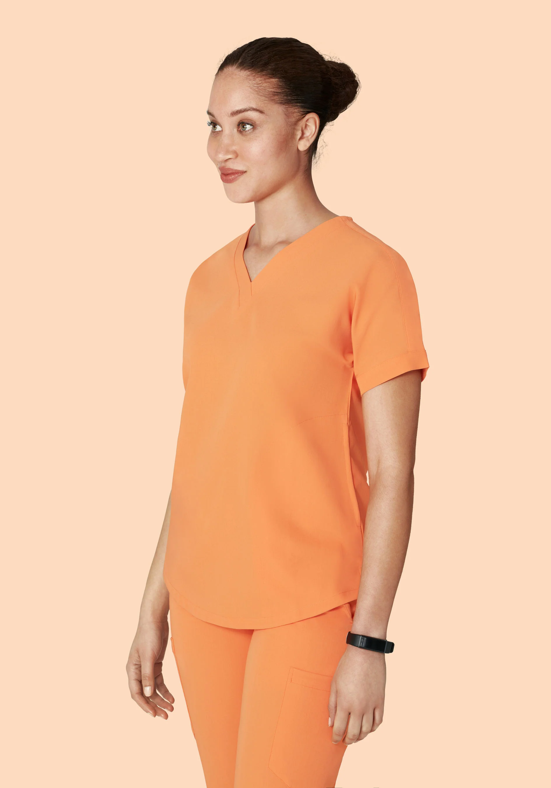 Oversized V Neck Top Cantaloupe - Image 3