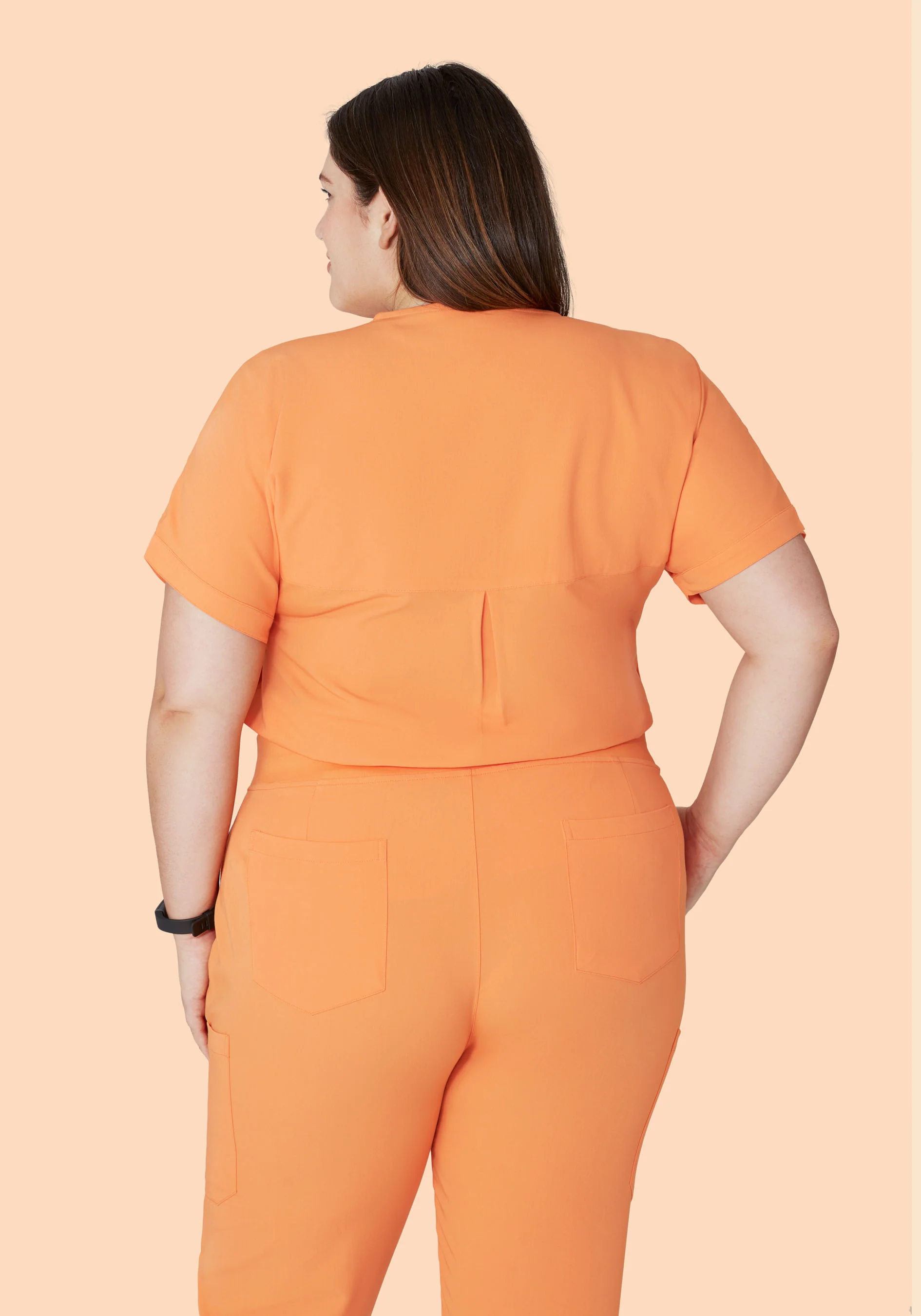 Oversized V Neck Top Cantaloupe - Image 5