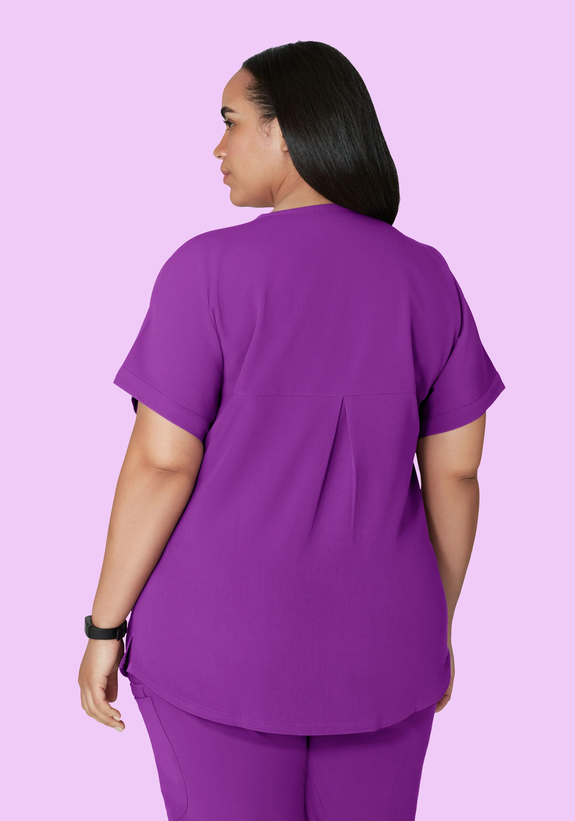 Oversized V Neck Top Cyber Grape - Image 8