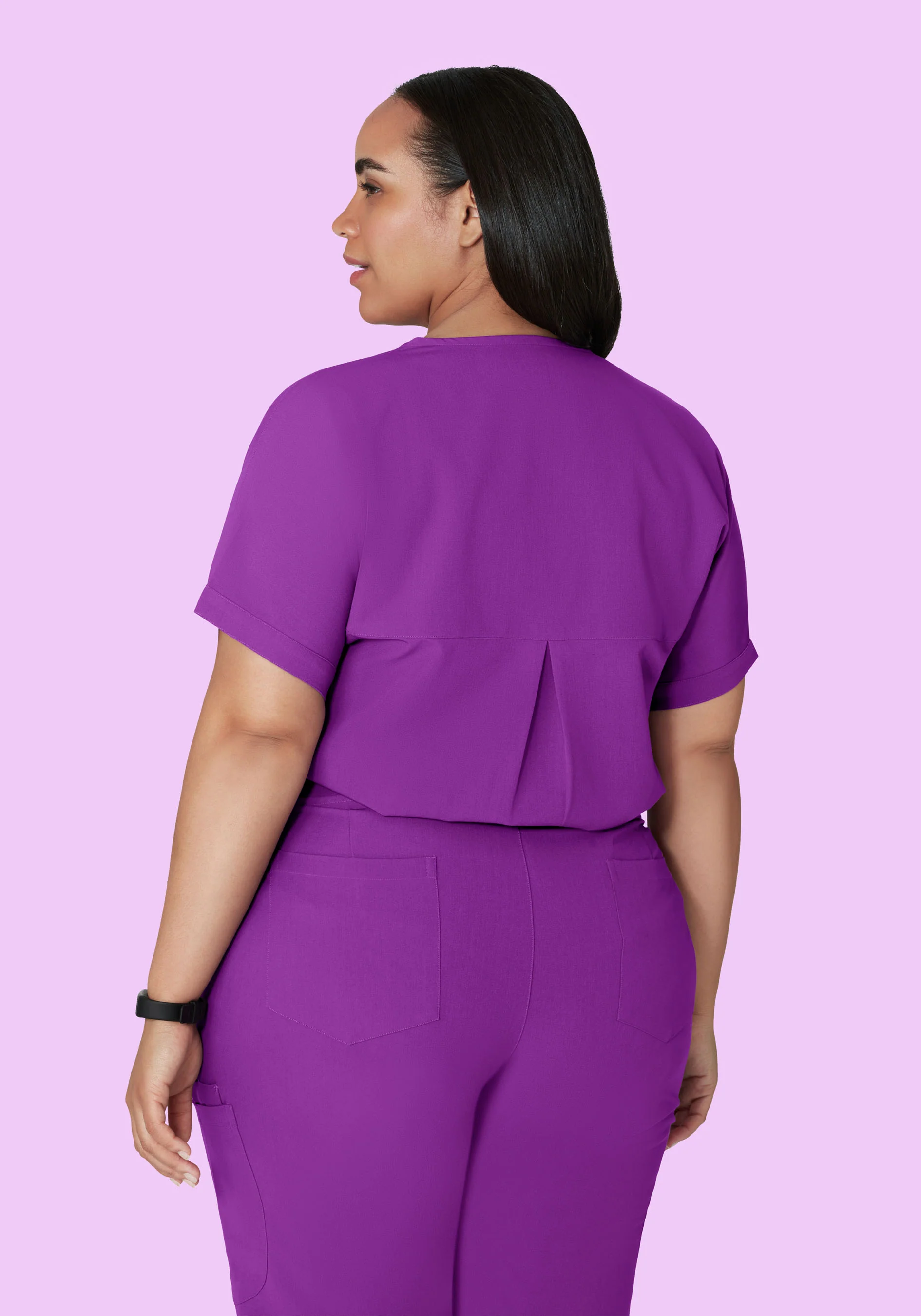 Oversized V Neck Top Cyber Grape - Image 9