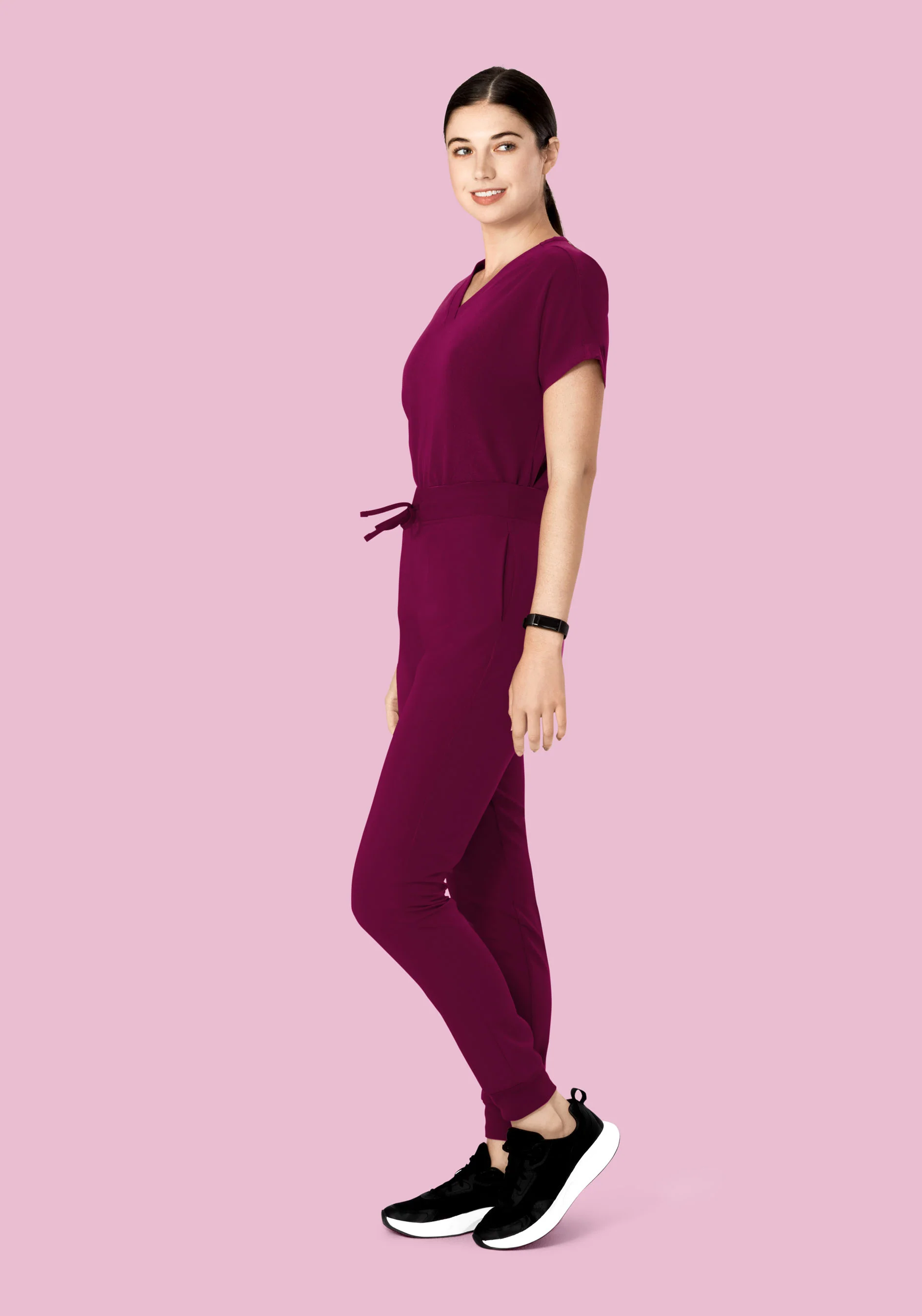 Oversized V Neck Top Sangria - Image 4