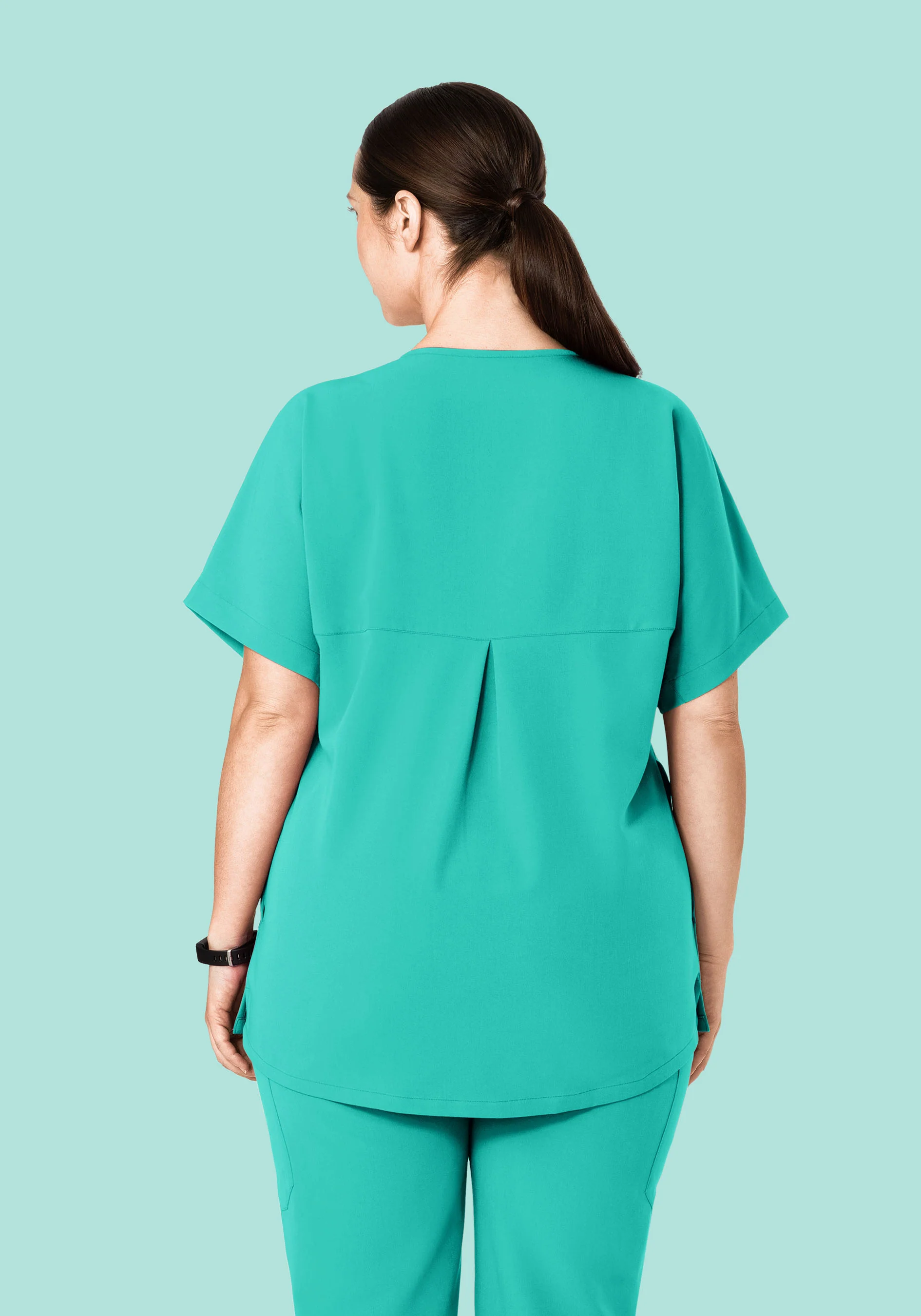 Oversized V Neck Top Surgical Green - Image 11