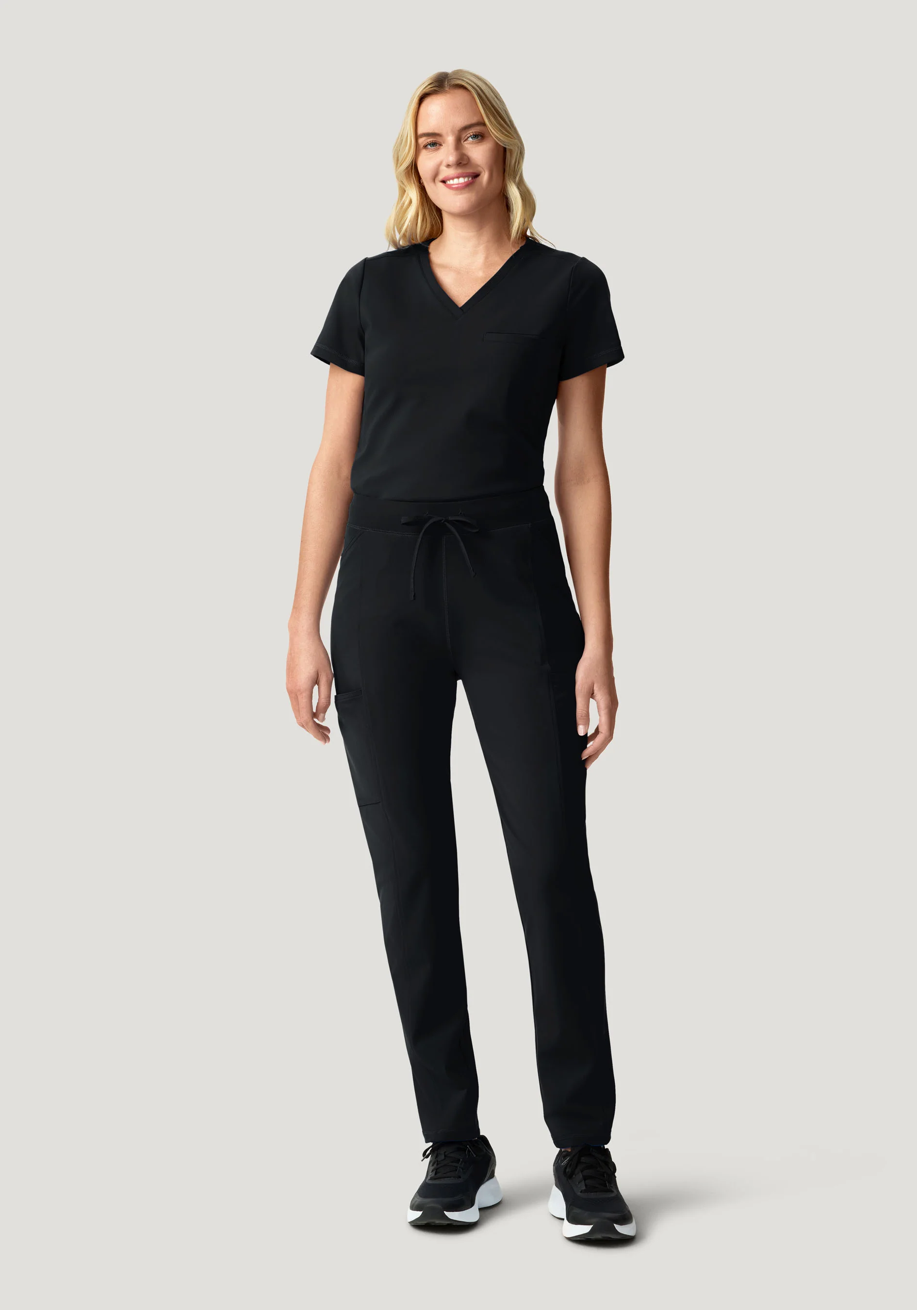 Soft Stretch Chest Pocket Top Black - Image 5