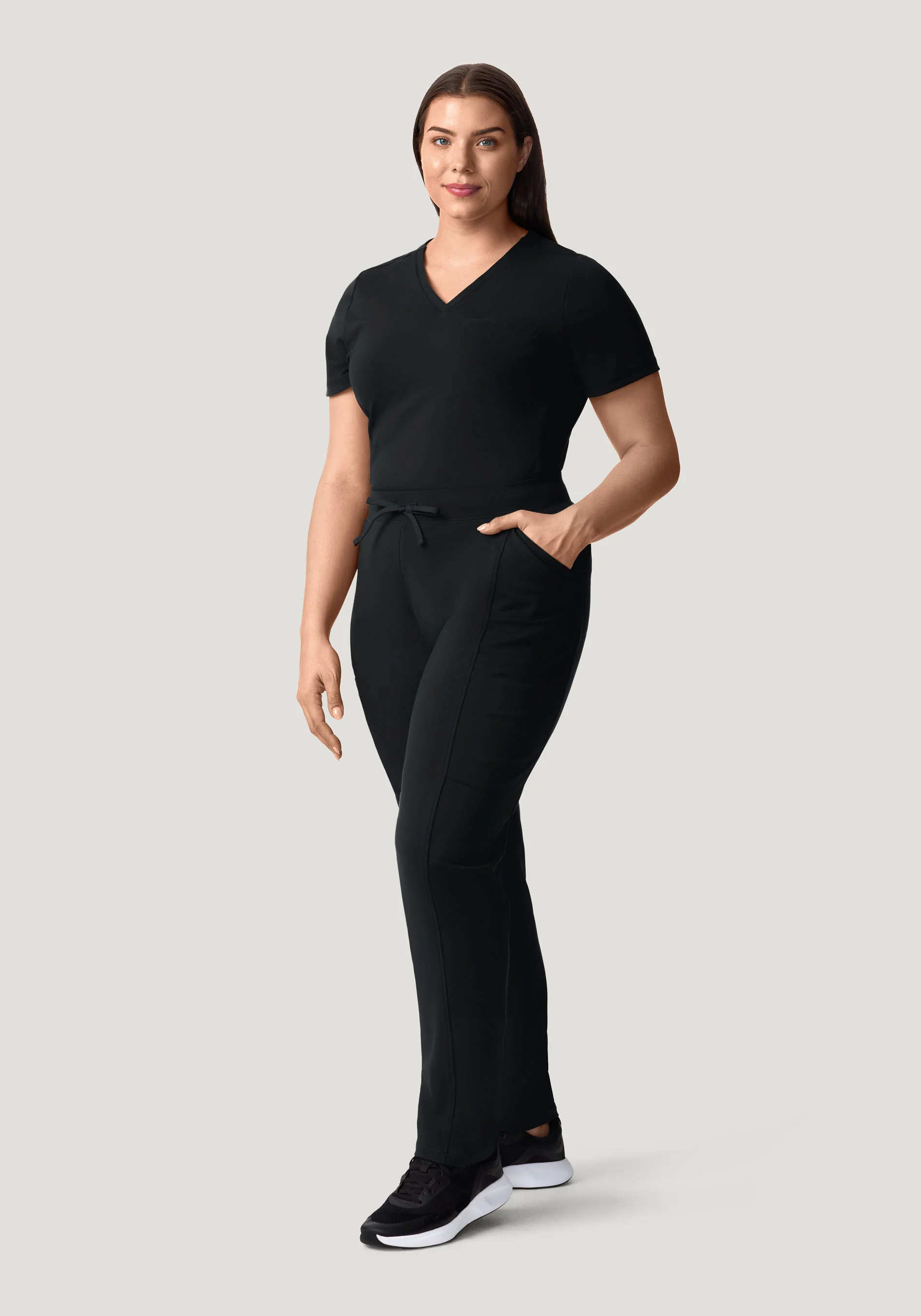 Soft Stretch Chest Pocket Top Black - Image 7