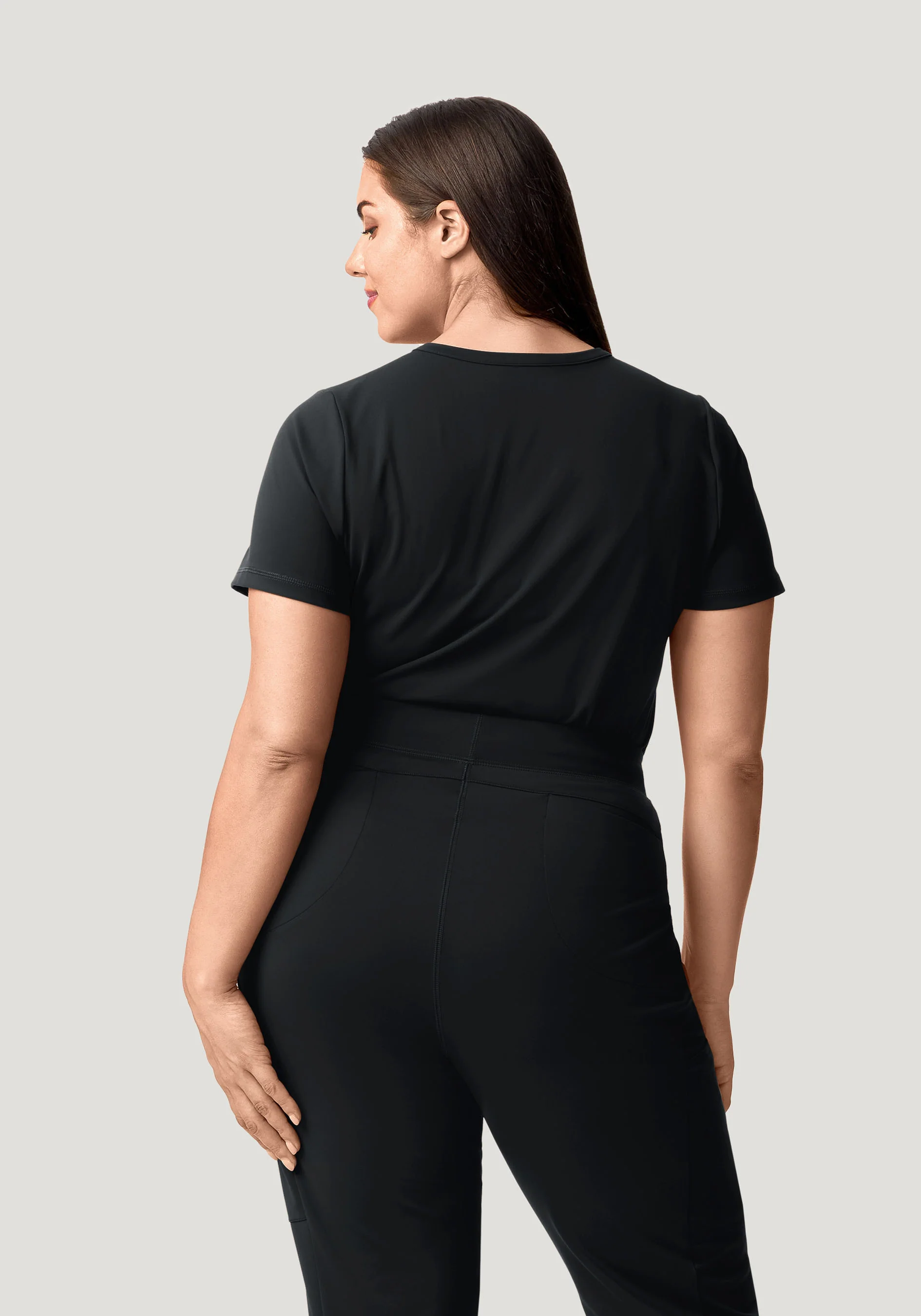Soft Stretch Chest Pocket Top Black - Image 8
