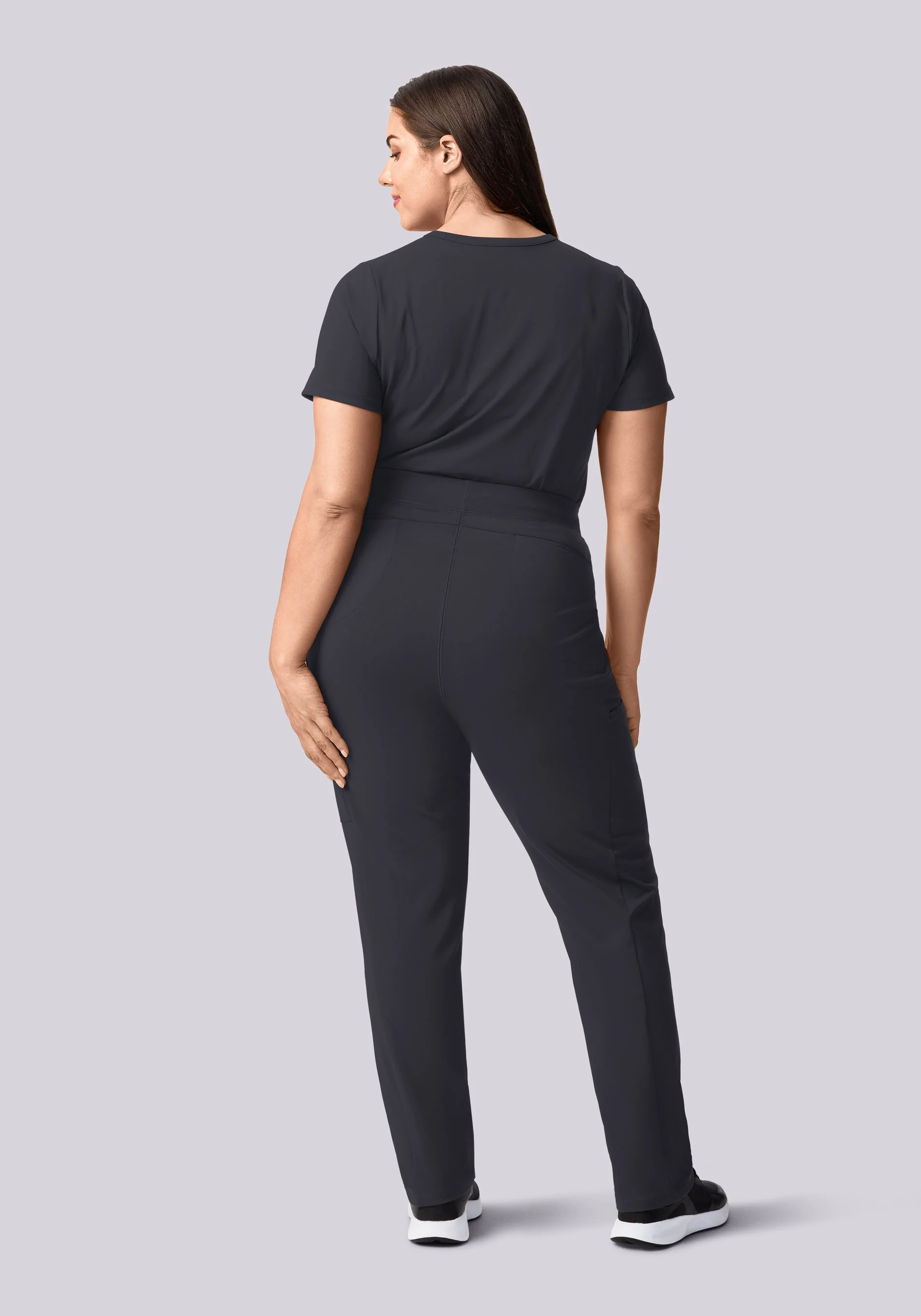 Soft Stretch Chest Pocket Top Pewter - Image 9