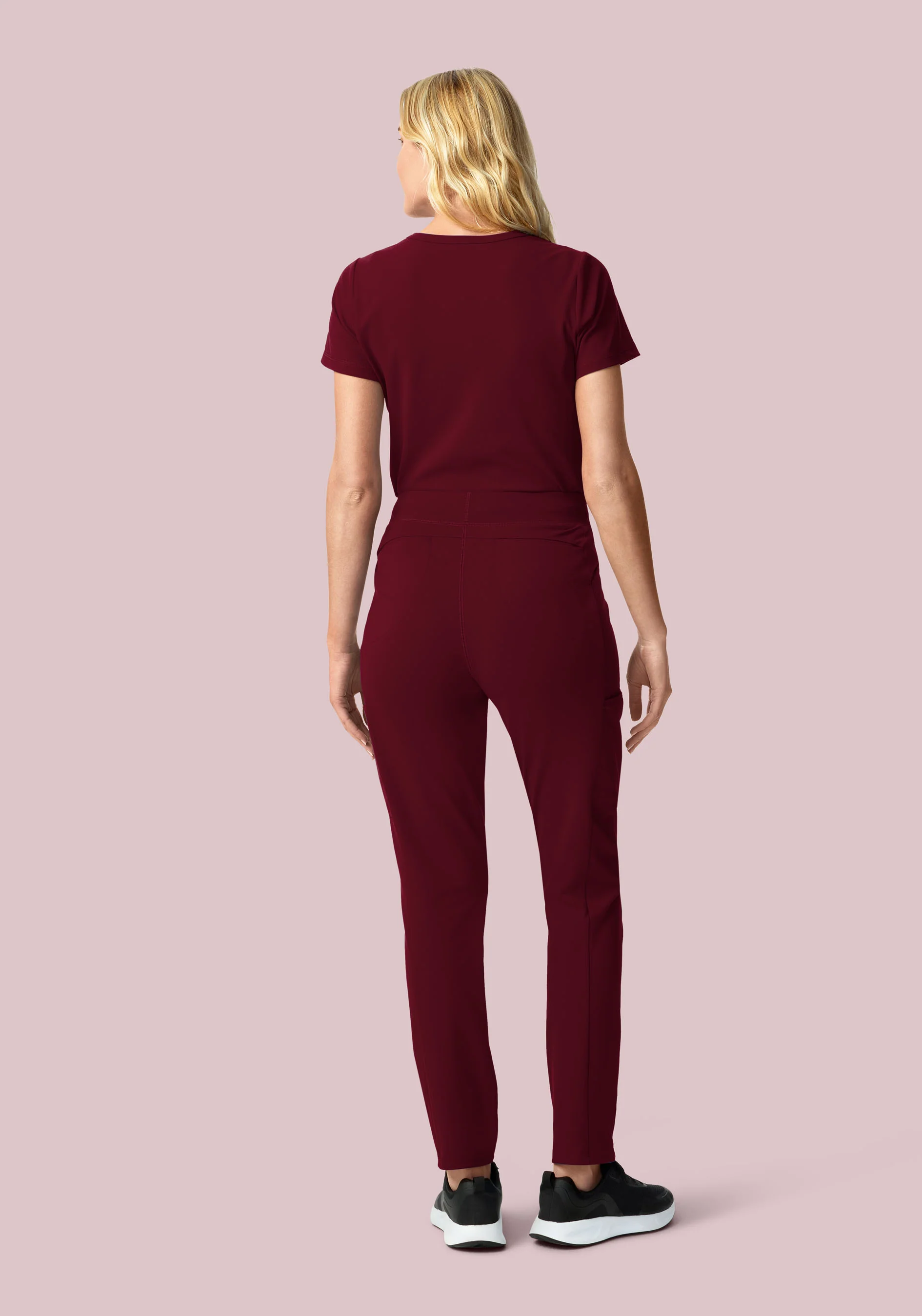 Soft Stretch Chest Pocket Top Wine - Image 5
