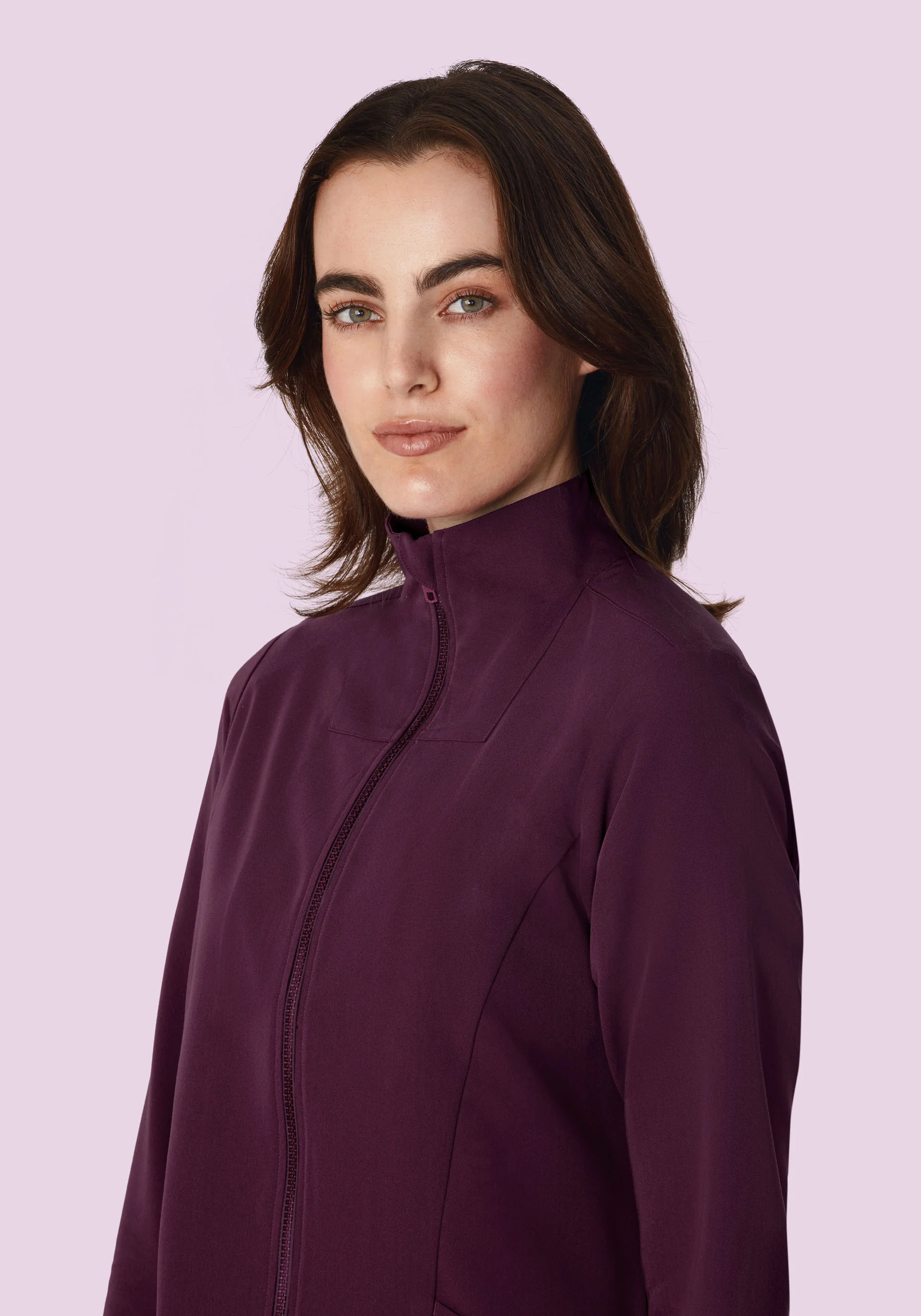 Women's Modern Scrub Jacket Açaí - Image 2