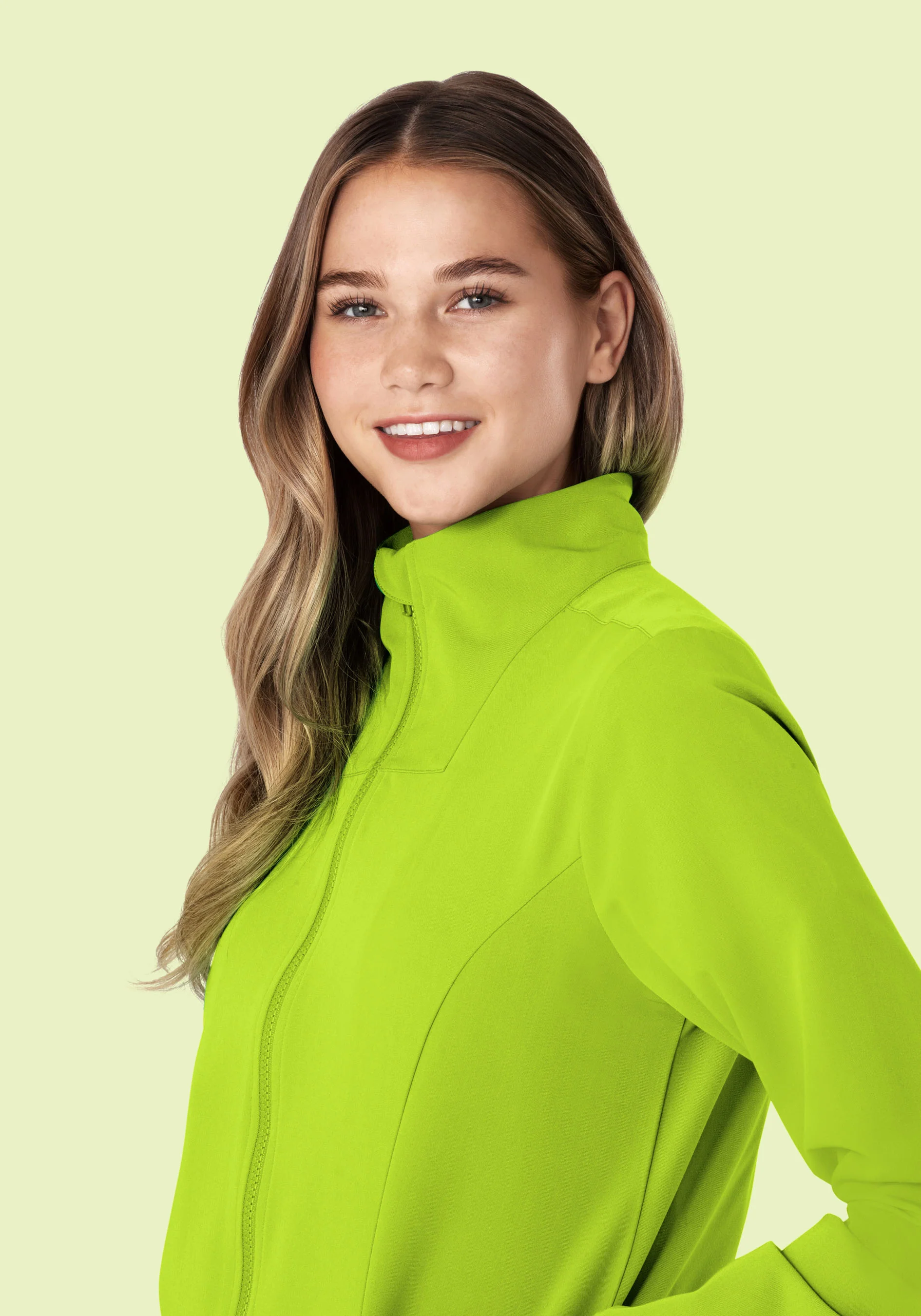 Women's Modern Scrub Jacket Apple Green - Image 3