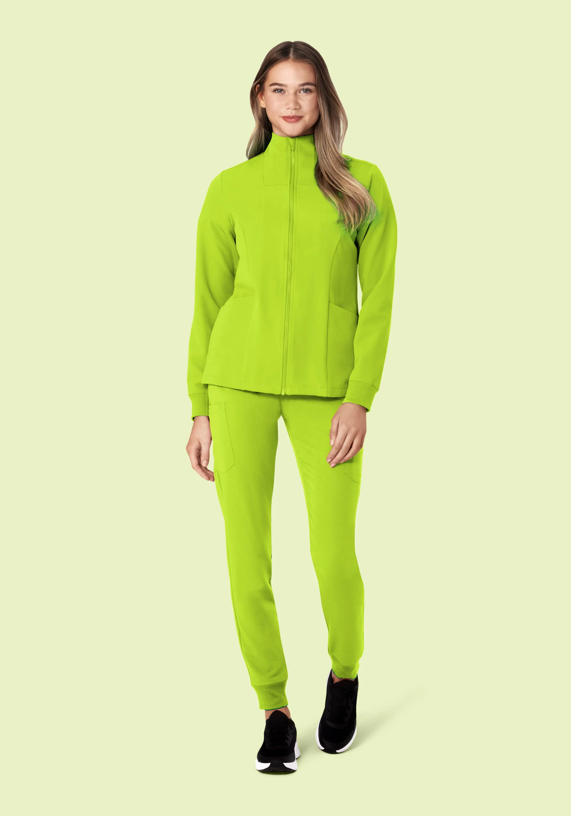 Women's Modern Scrub Jacket Apple Green - Image 6