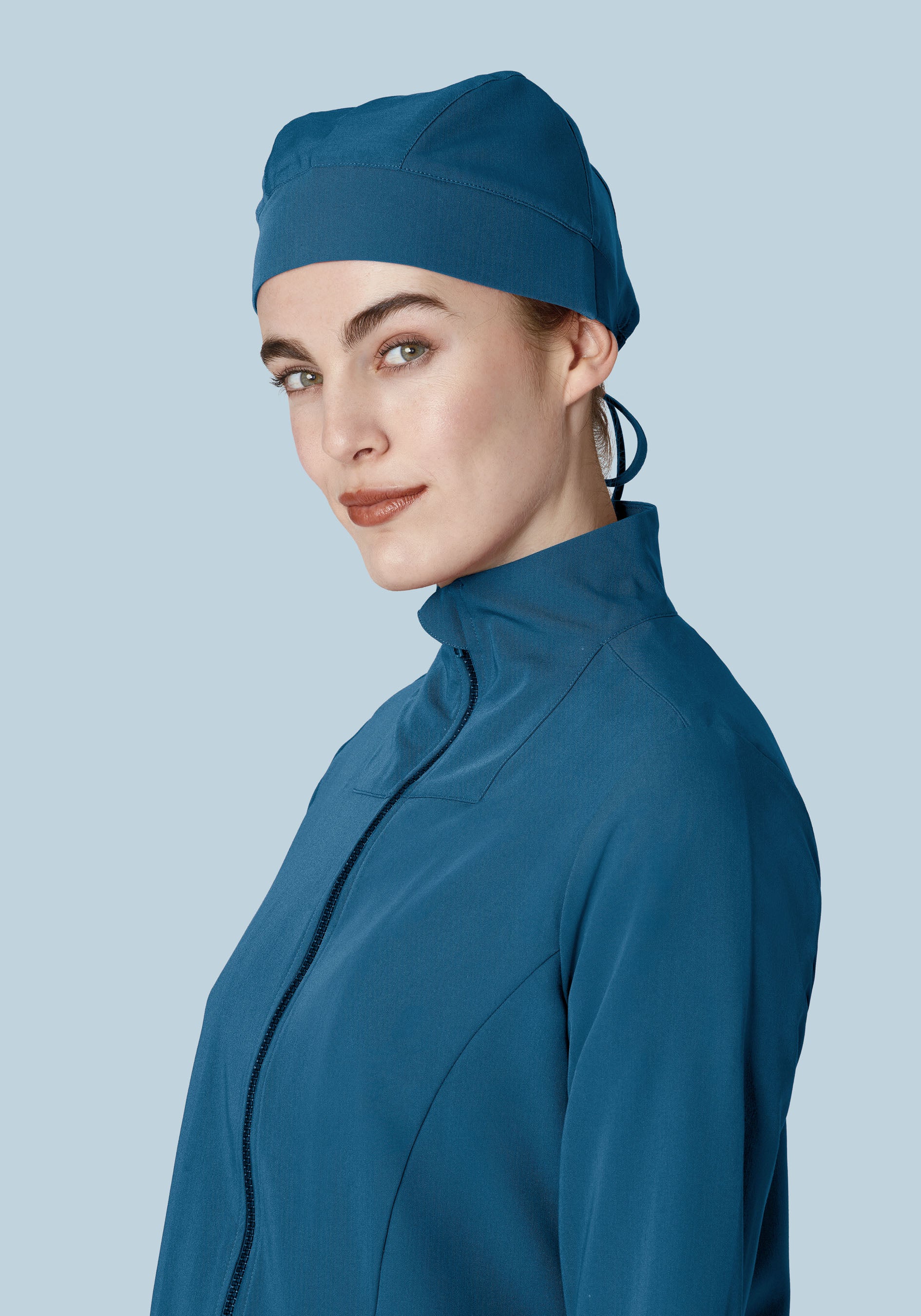 Women's Modern Scrub Jacket Harbor Blue - Image 2