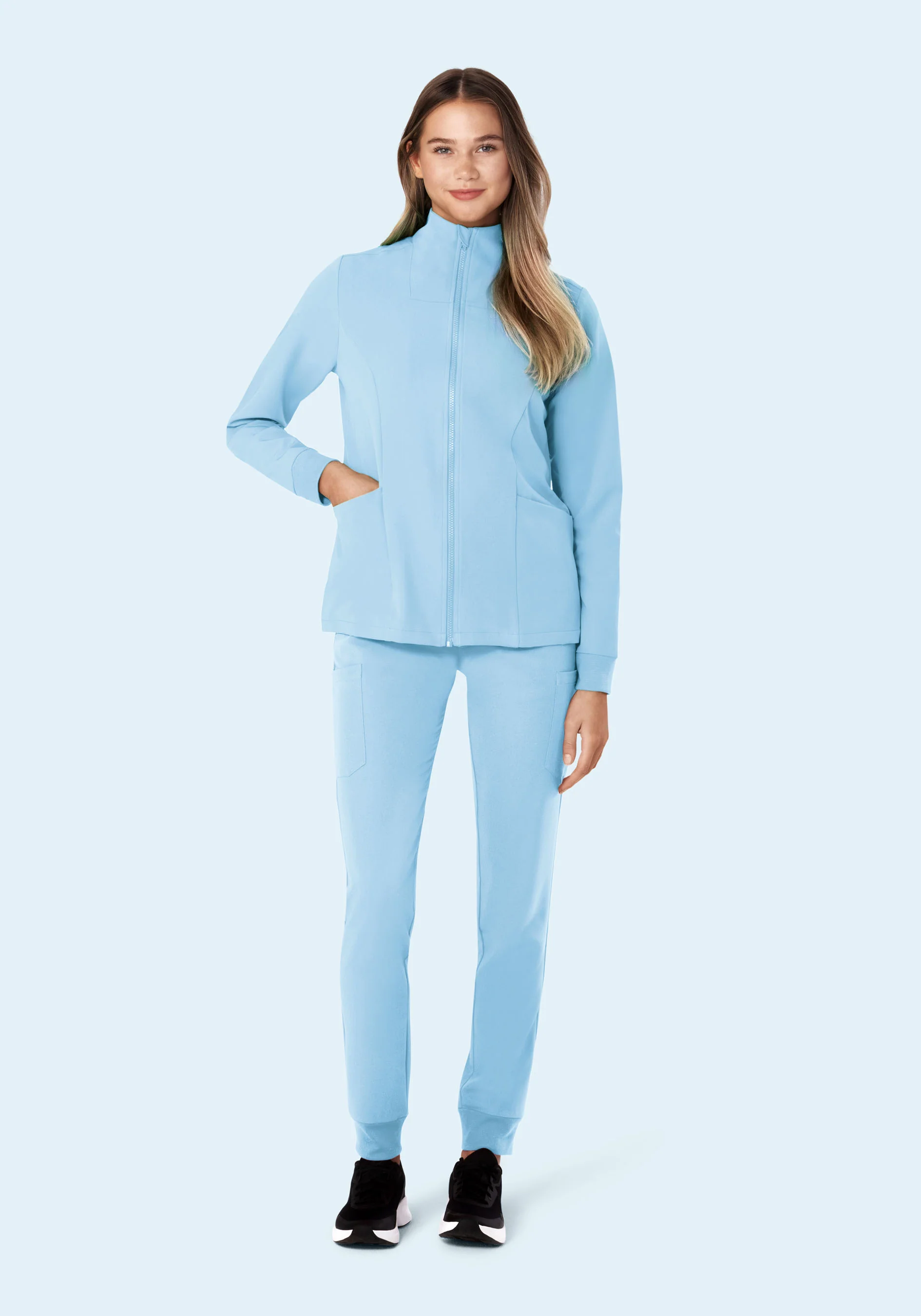 Women's Modern Scrub Jacket Nordic Blue - Image 4