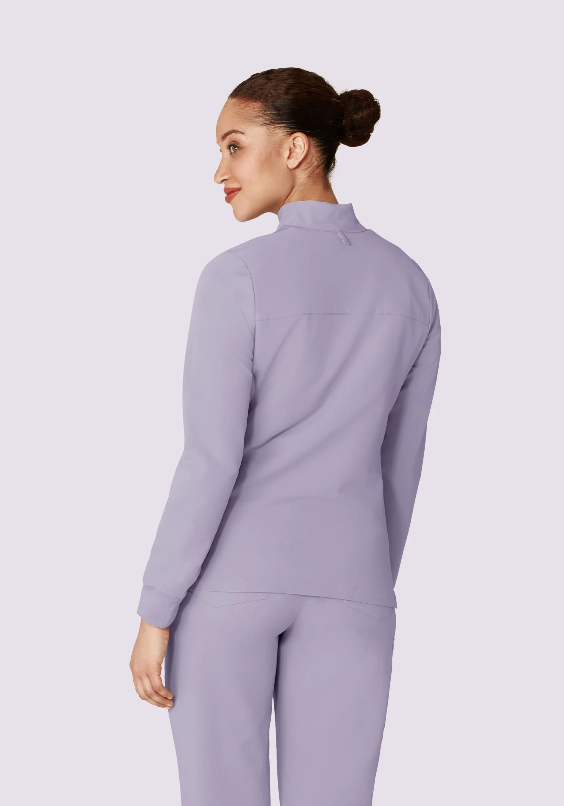 Women's Modern Scrub Jacket Ube - Image 4