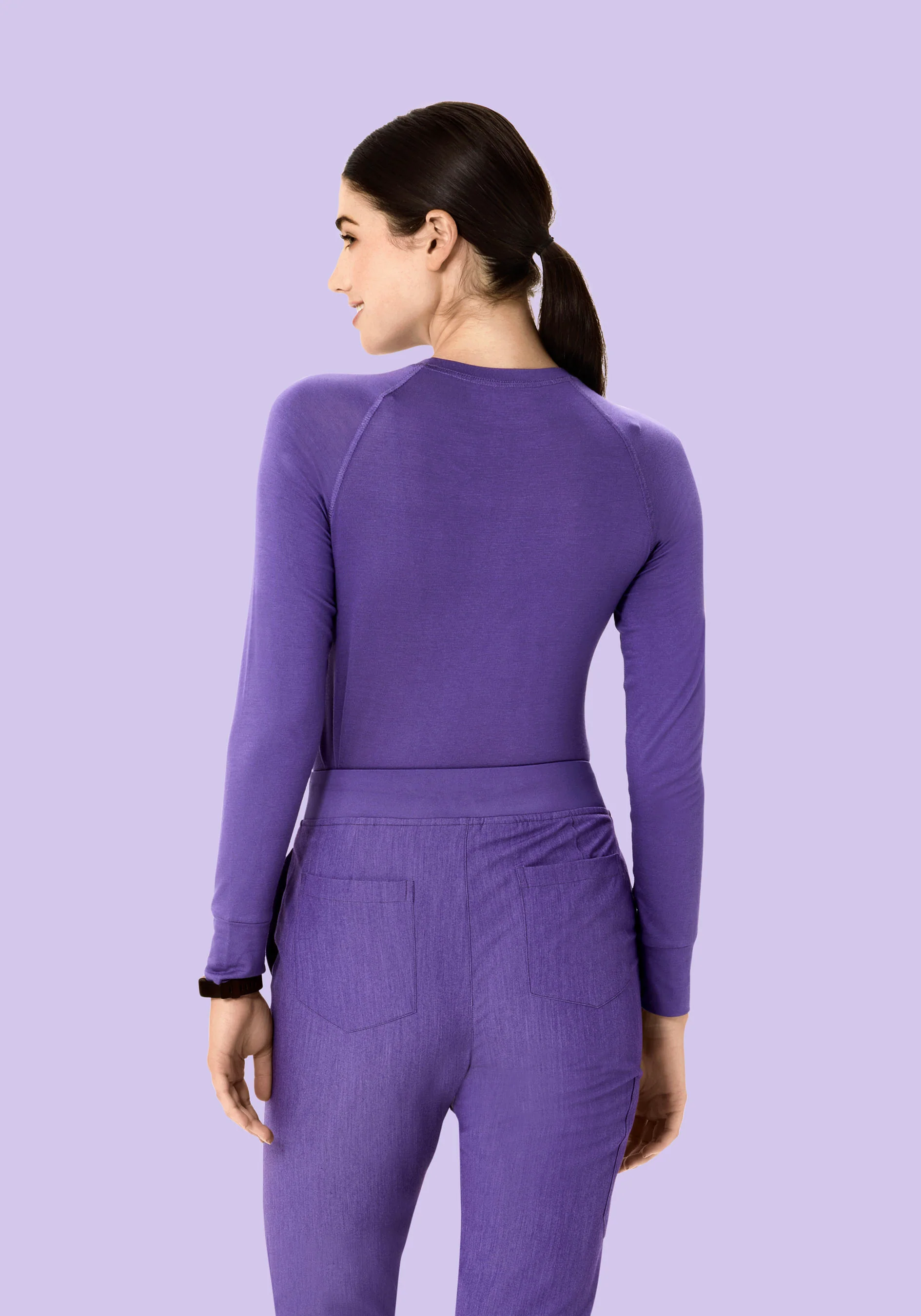Women's Underscrubs Heather Grape - Image 2