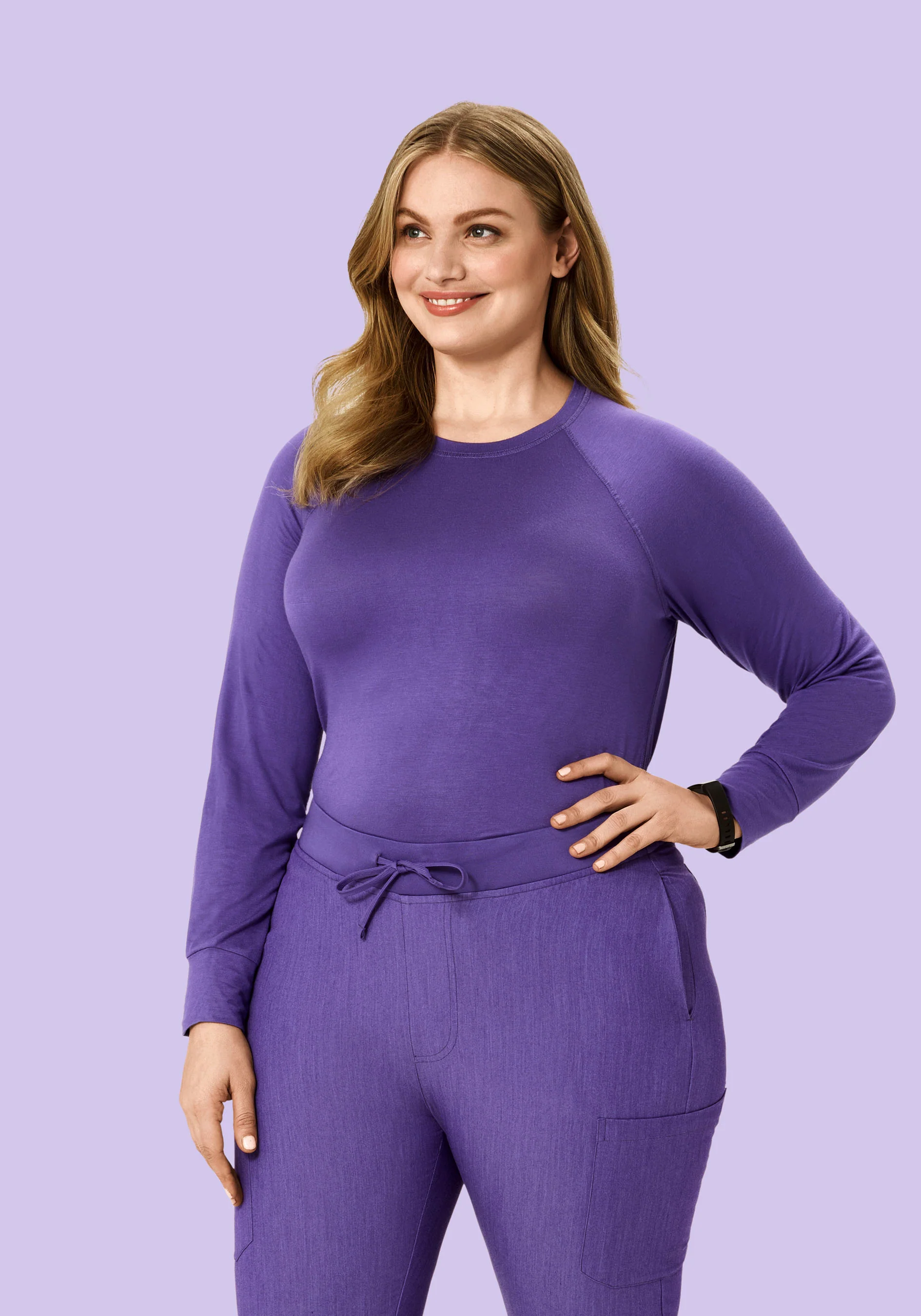 Women's Underscrubs Heather Grape - Image 4